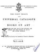 The First Proofs of the Universal Catalogue of Books on Art cover