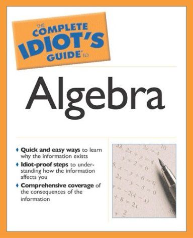 The complete idiot's guide to algebra cover