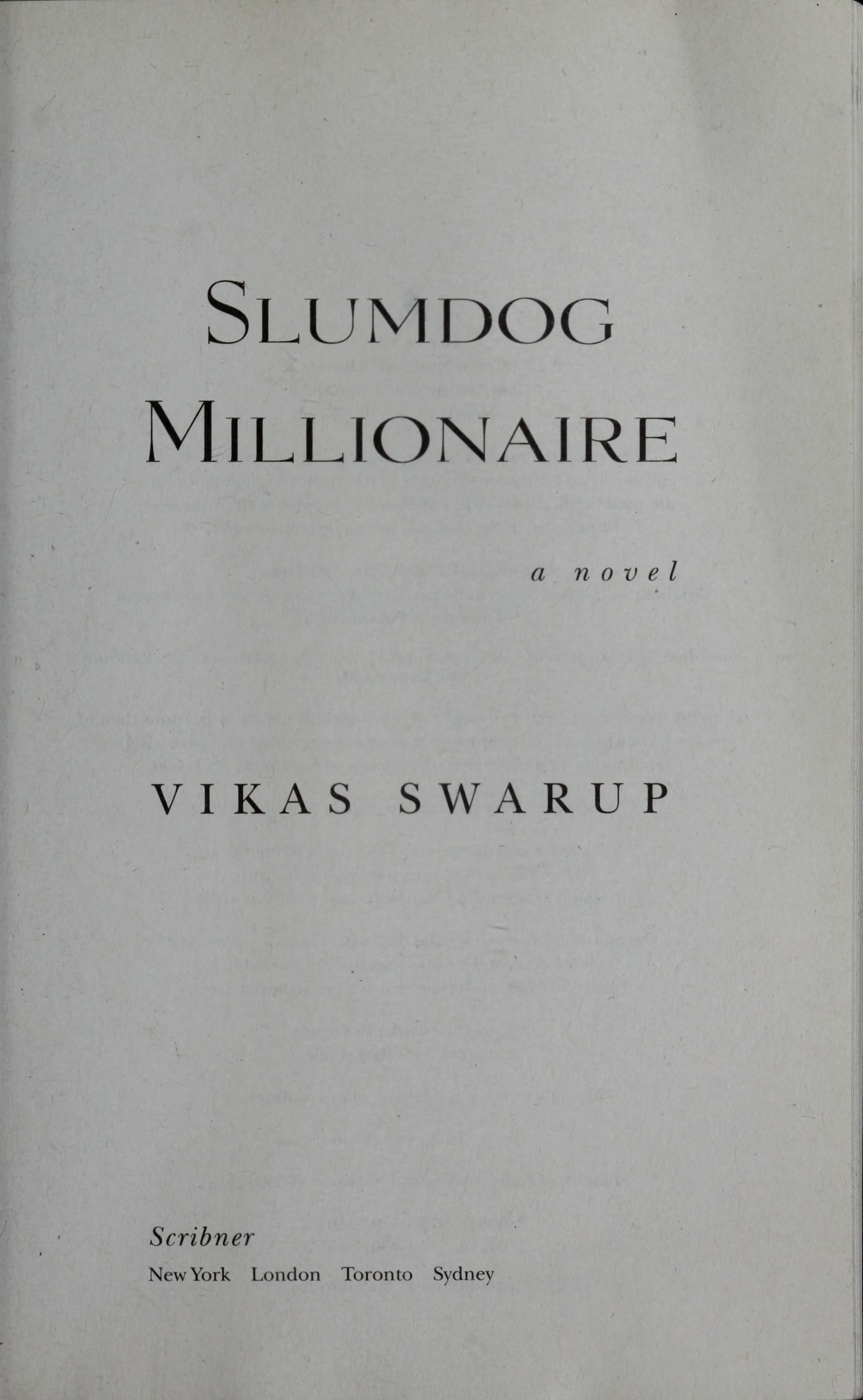 Slumdog millionaire cover