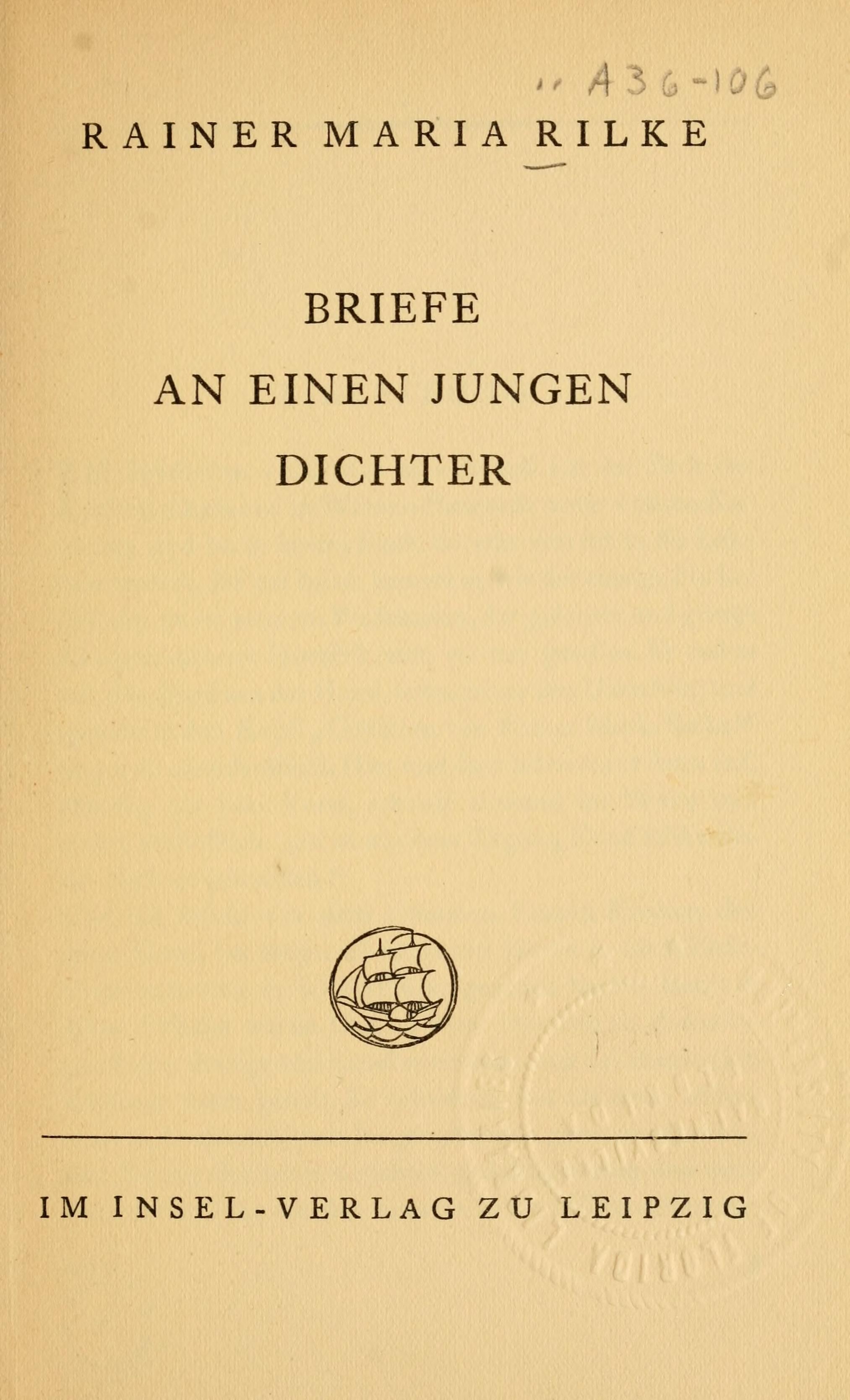 Letters to a young poet cover