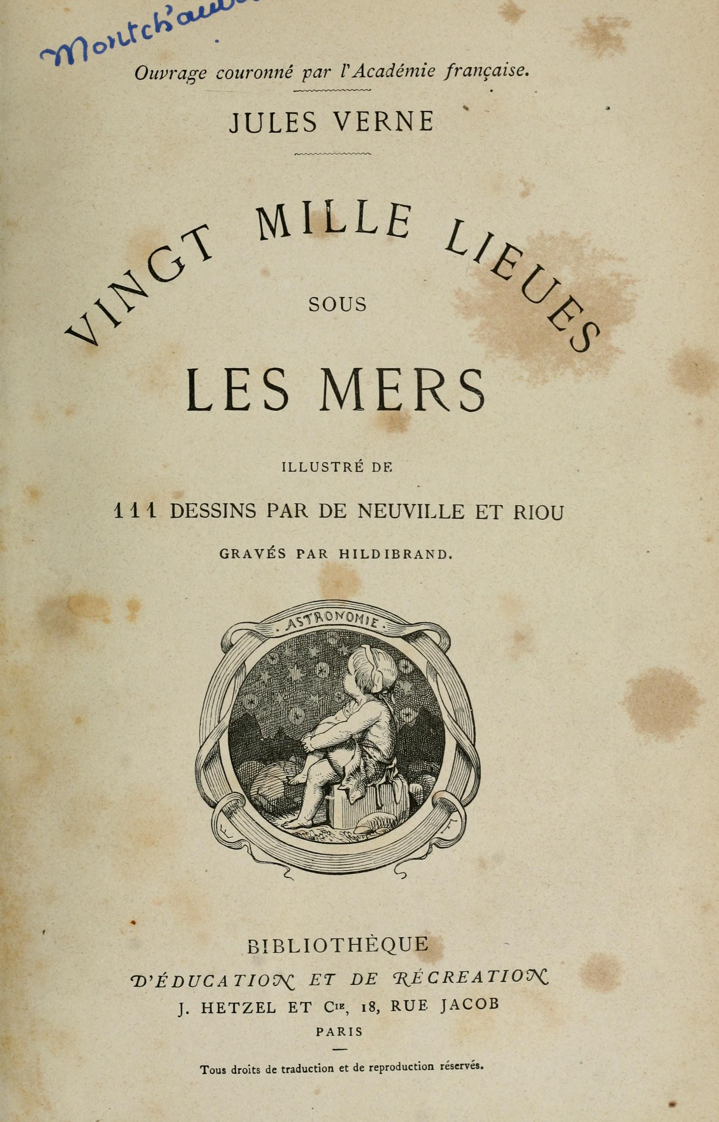 Vingt mille lieues sous les mers cover