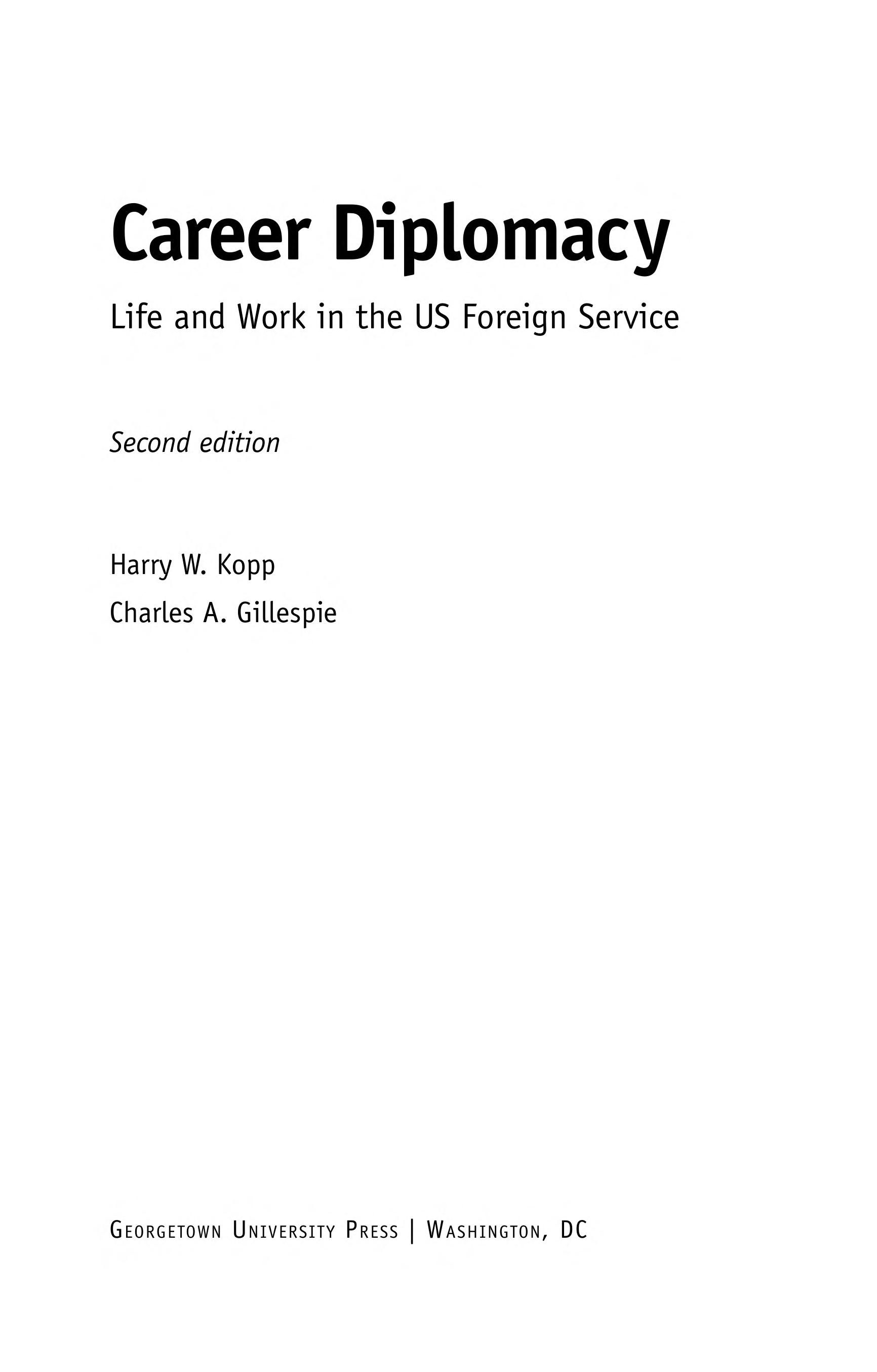 Career diplomacy cover
