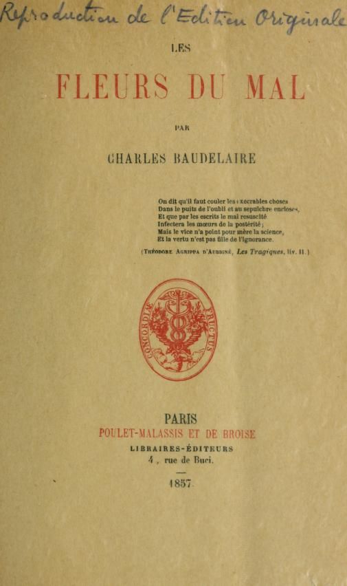 Les fleurs du mal cover