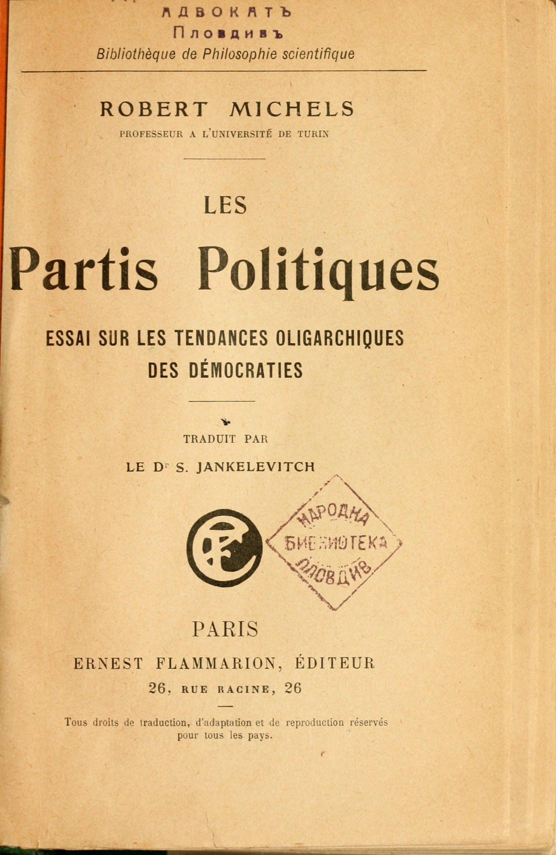 Political Parties Sociological Study Olgrchcl cover