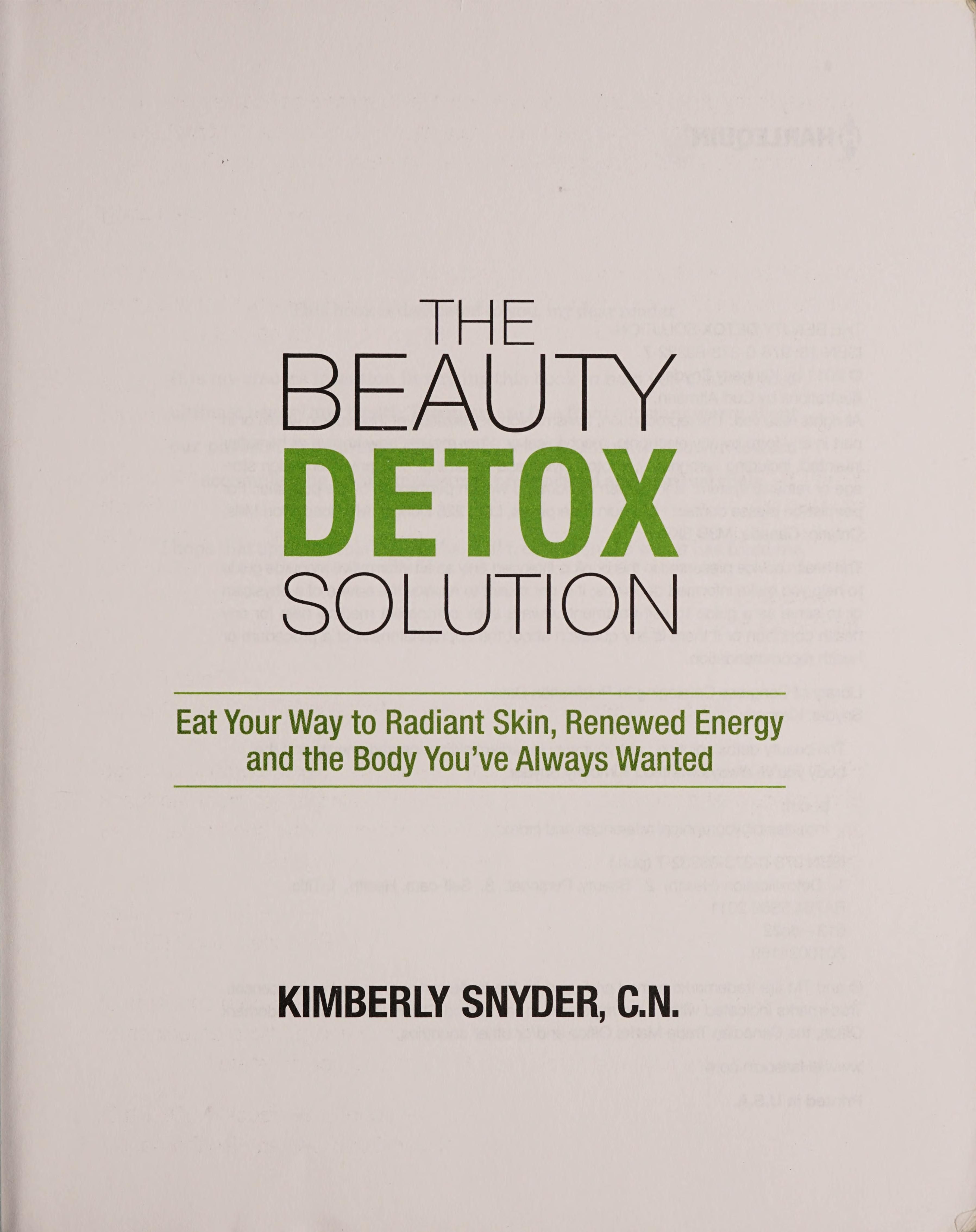 The beauty detox solution cover