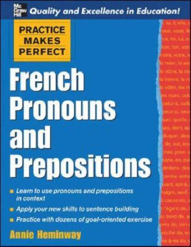 French Pronouns and Prepositions cover