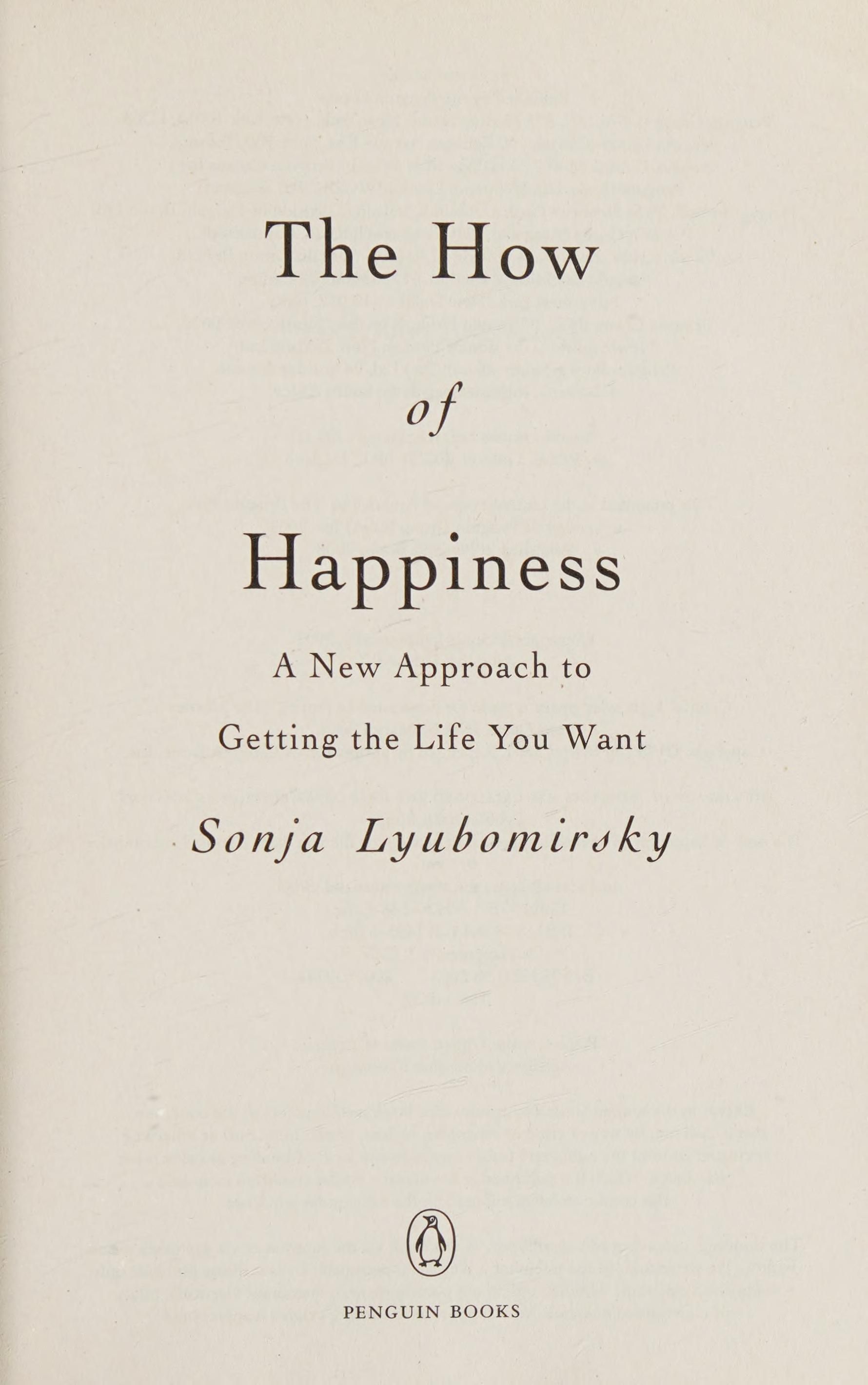 The how of happiness cover