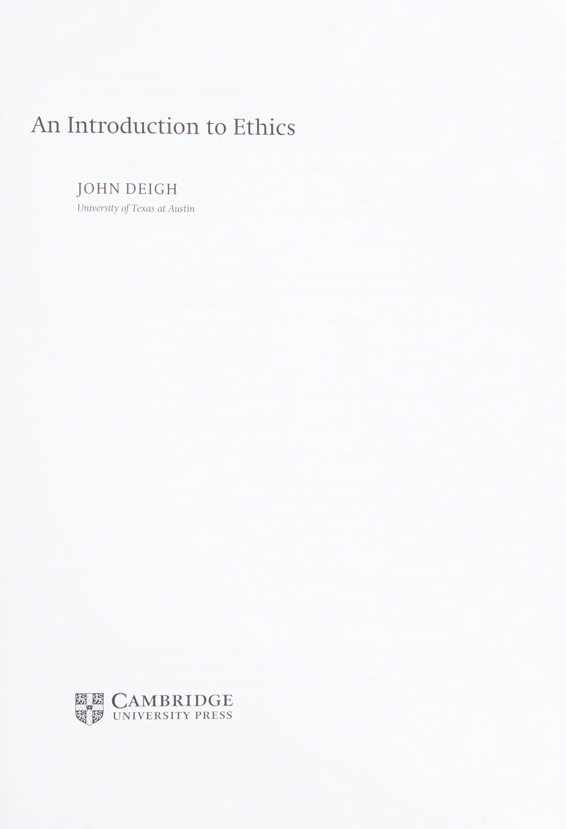 An introduction to ethics cover