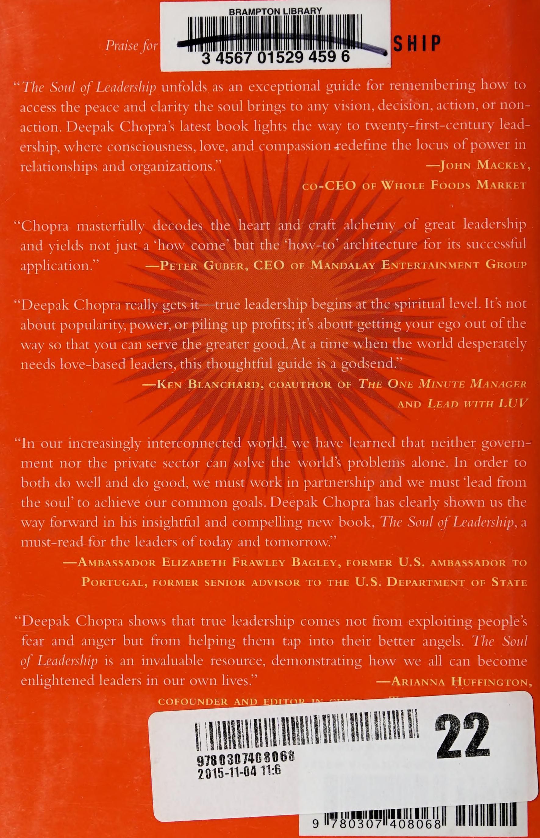 The soul of leadership cover