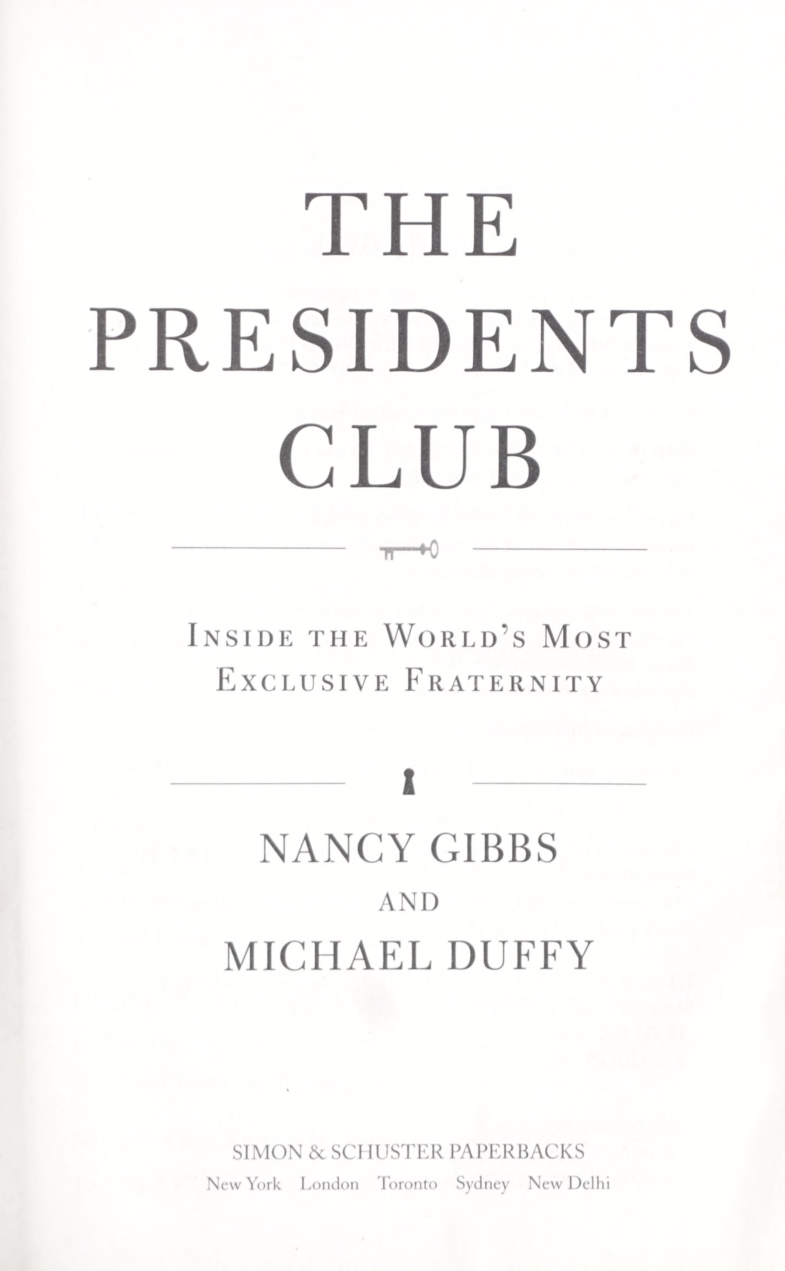 The presidents club cover