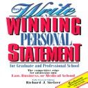 How to write a winning personal statement for graduate and professional school cover