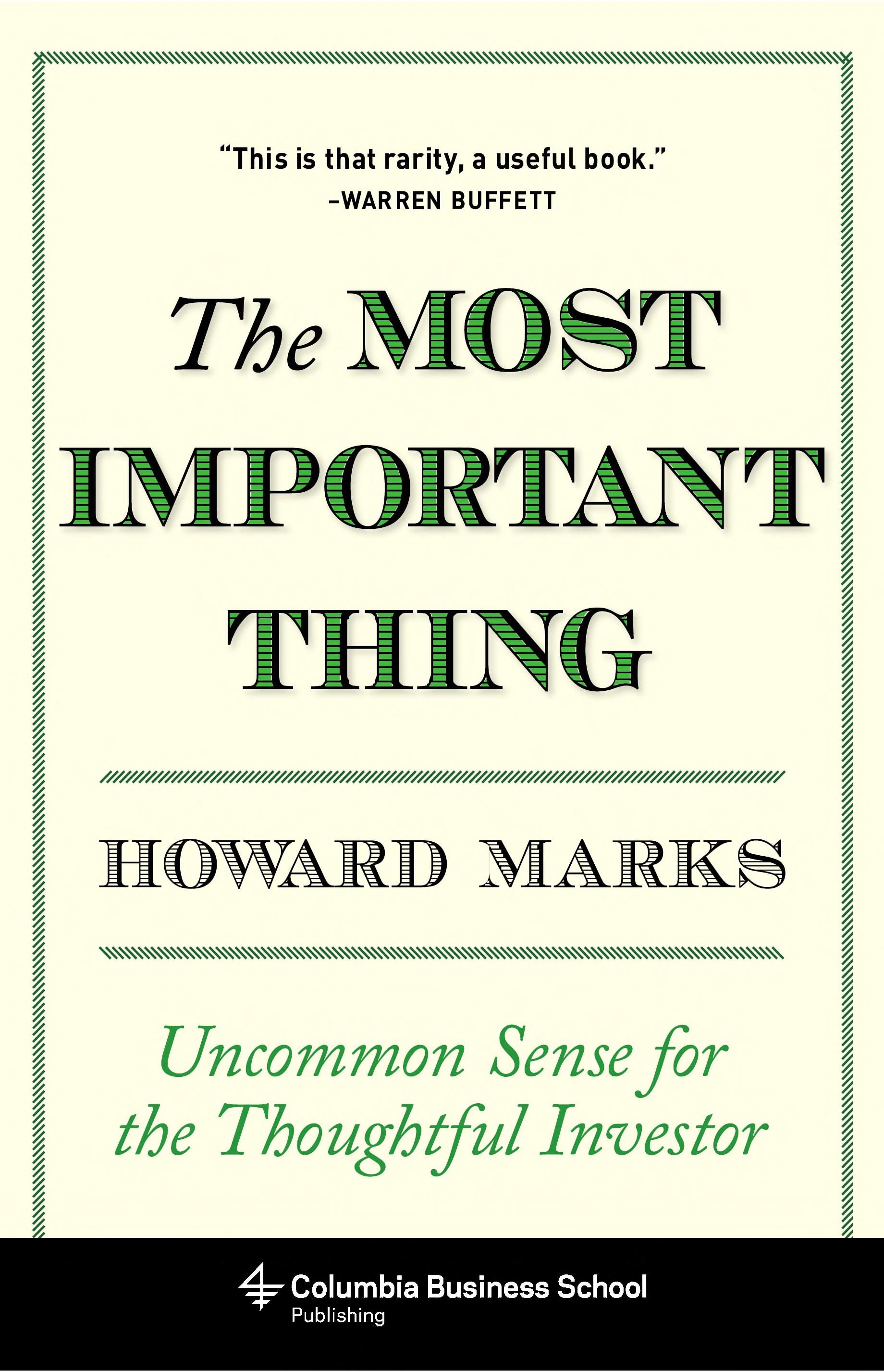 The most important thing cover