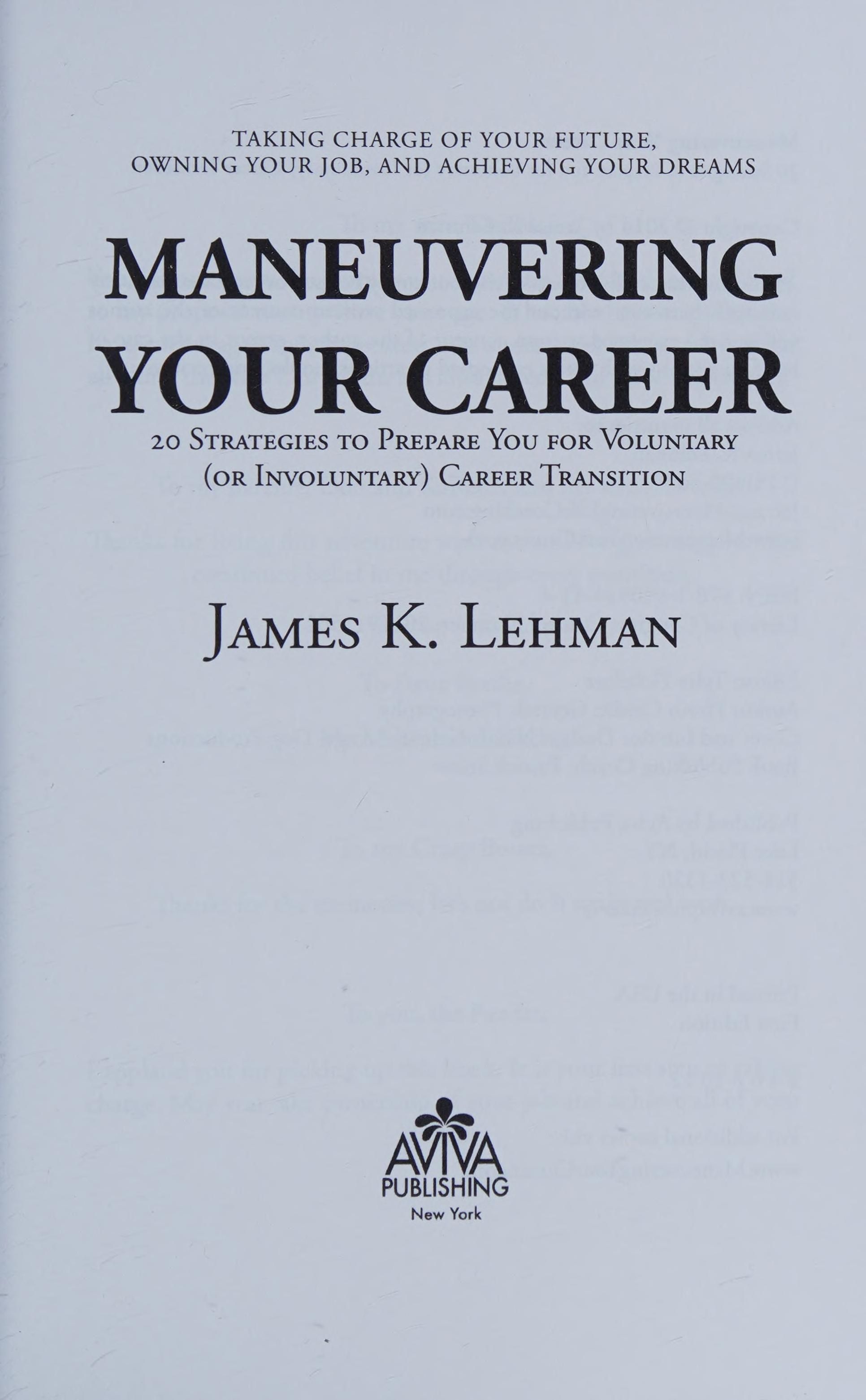 Maneuvering your career 封面