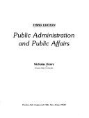 Public administration and public affairs 封面