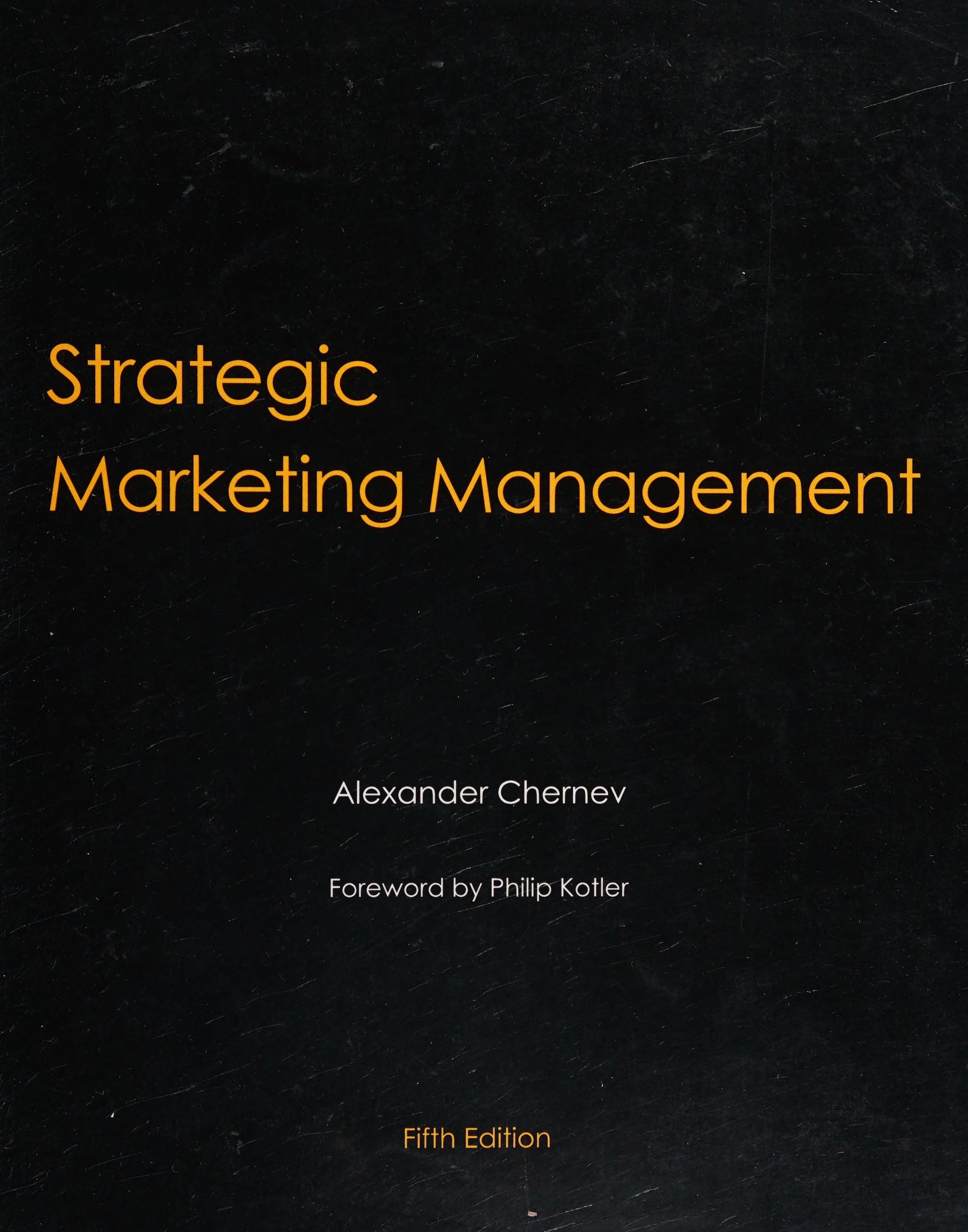 Strategic marketing management cover