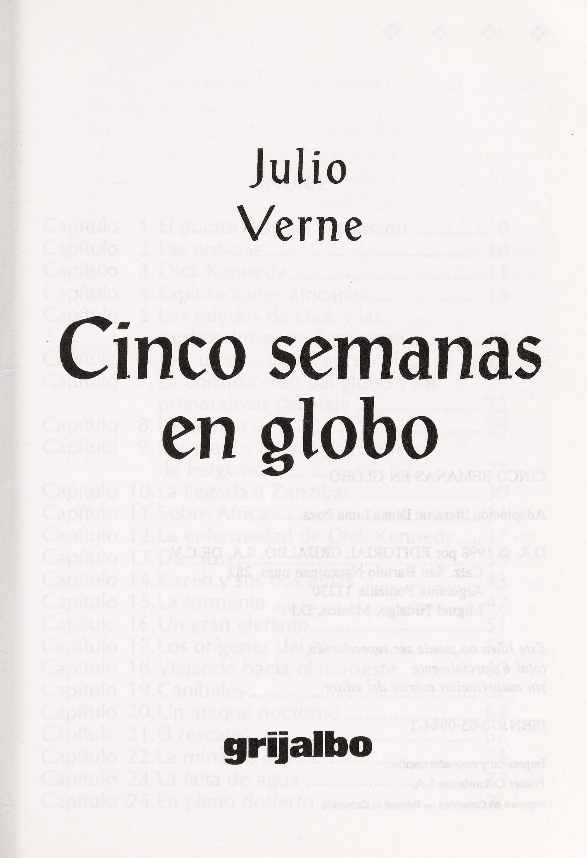 Cinq semaines en ballon cover