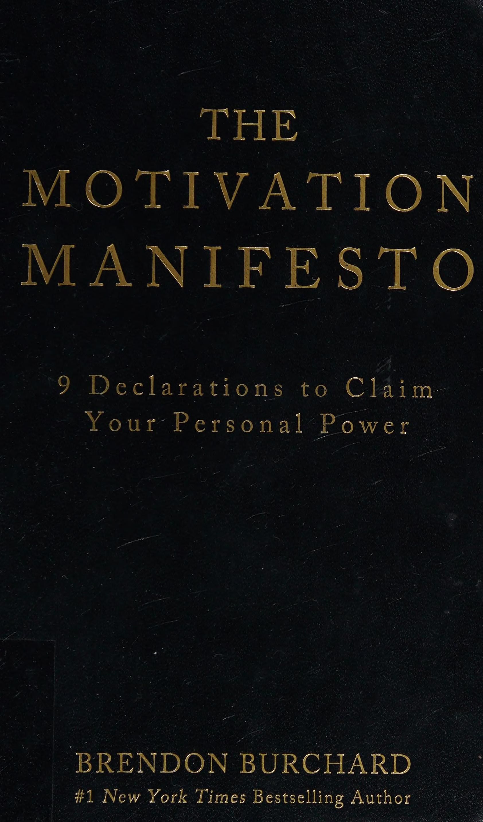 The motivation manifesto cover
