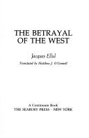 The betrayal of the West cover