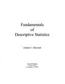 Fundamentals of Descriptive Statistics cover