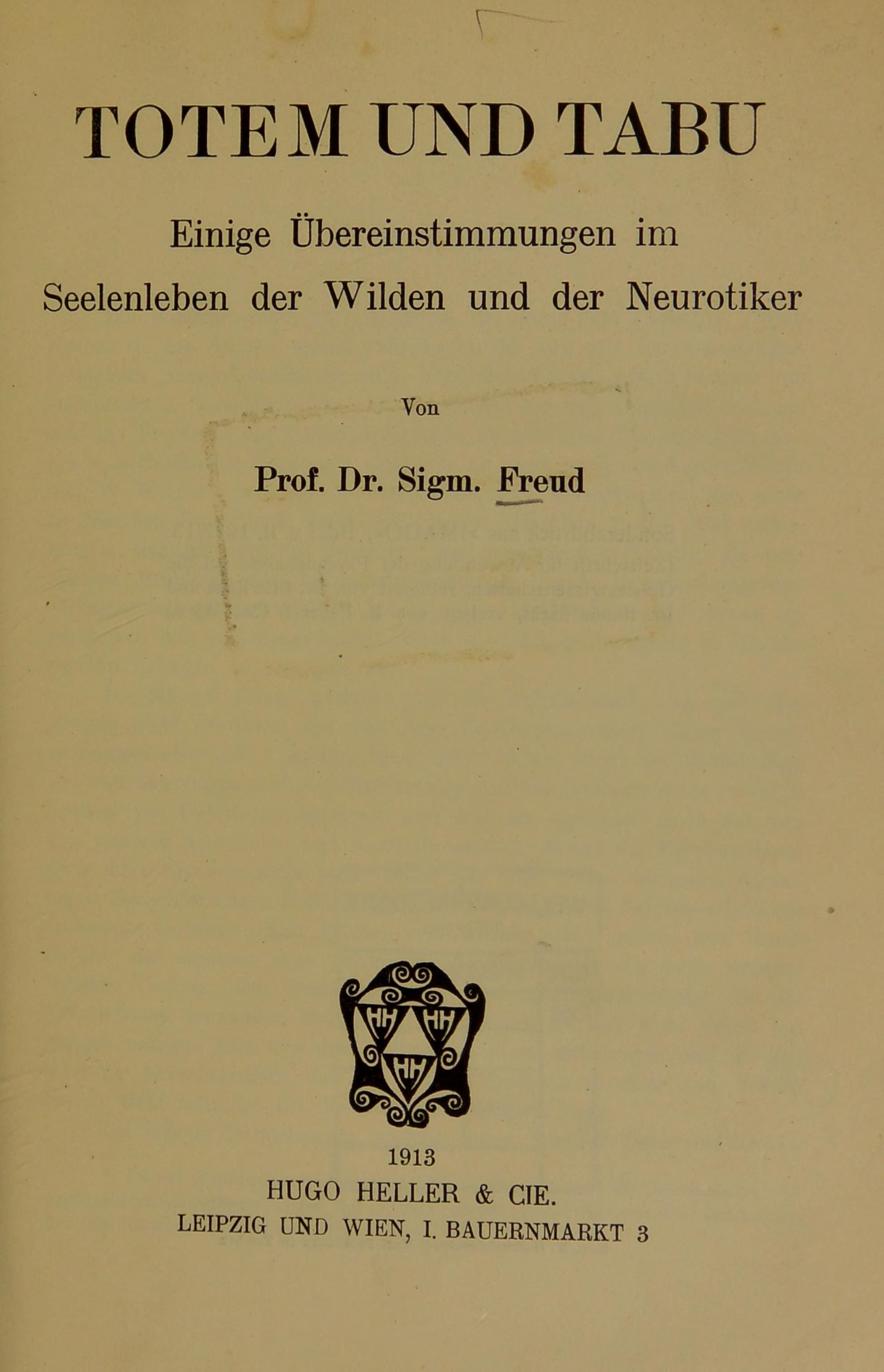 Totem und Tabu cover
