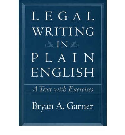Legal writing in plain English cover
