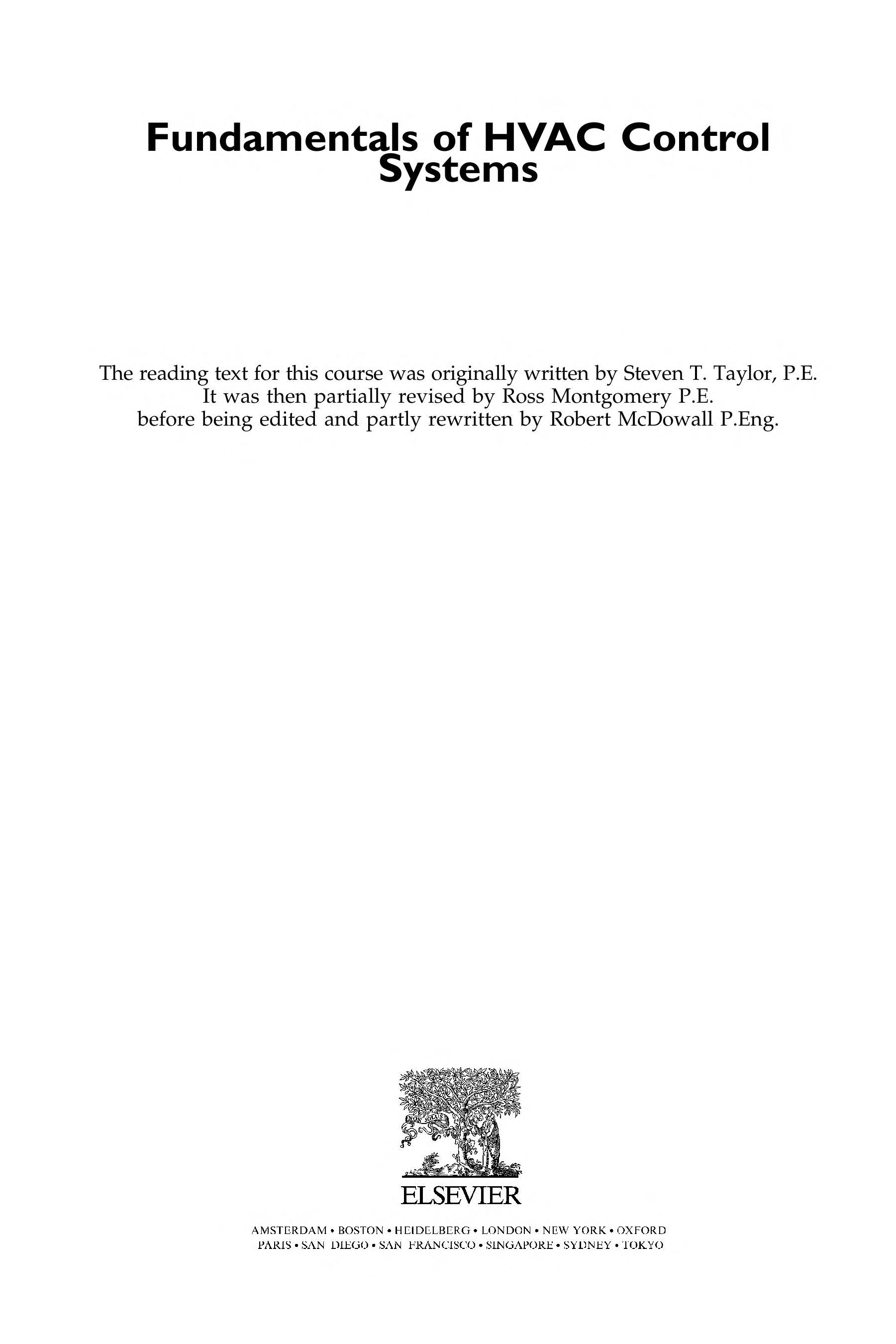 Fundamentals of HVAC control systems cover