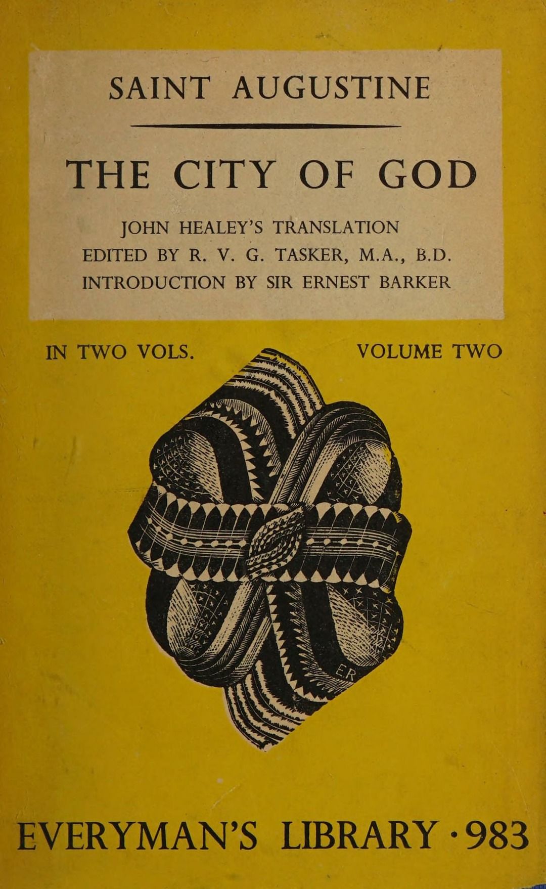 The City of God (De Civitate Dei) (volume 2 only) cover