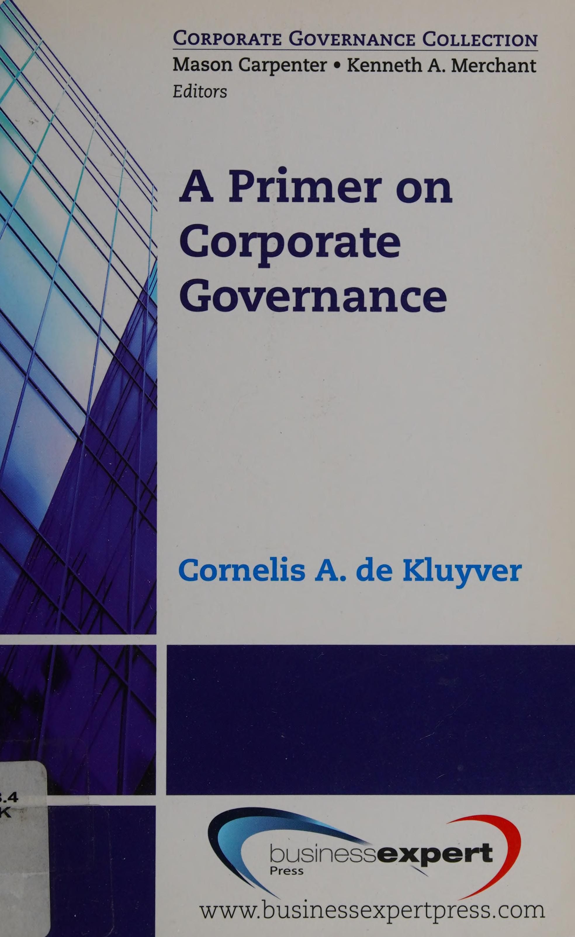 A primer on corporate governance cover