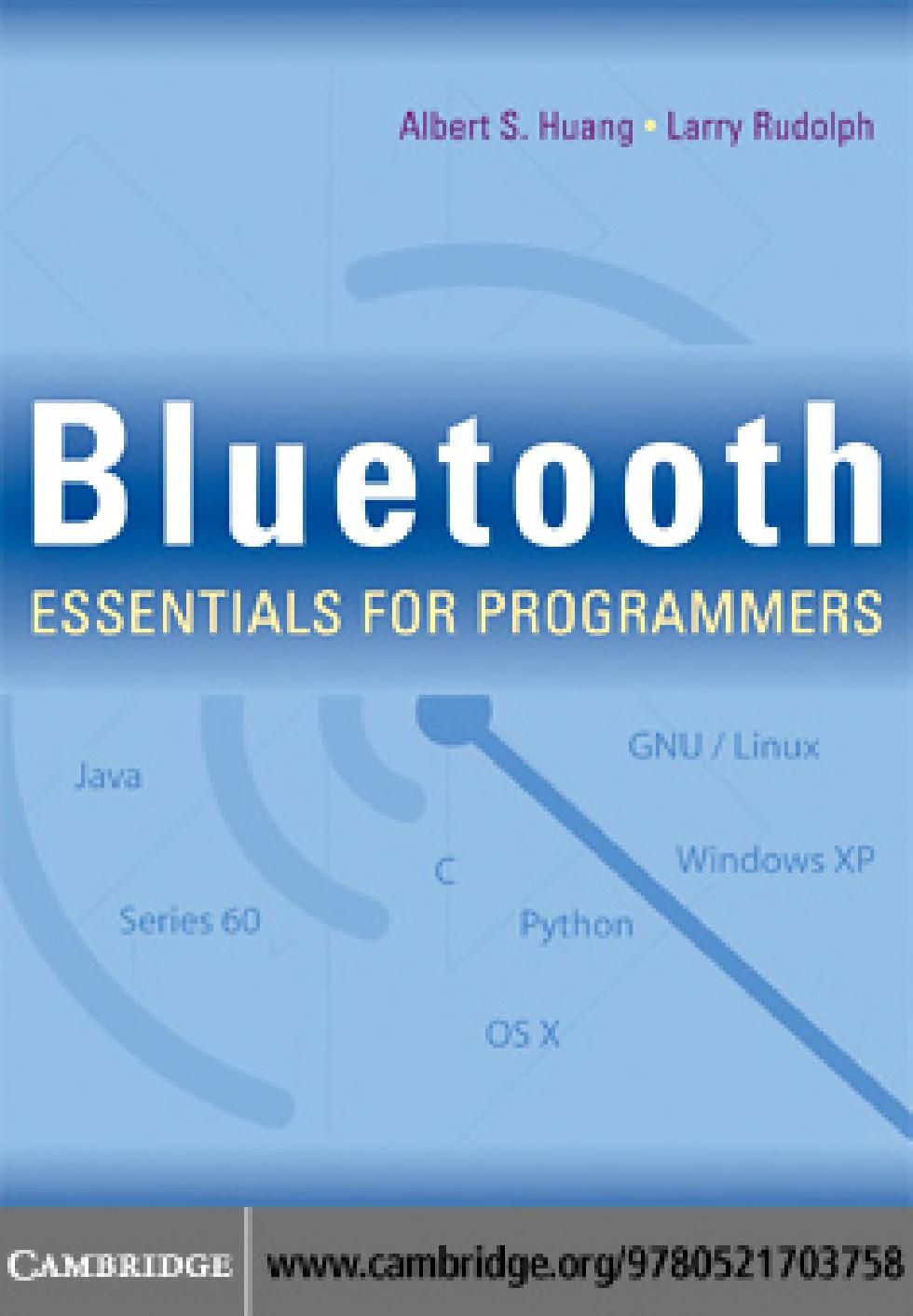 Bluetooth essentials for programmers cover