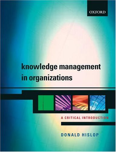 Knowledge management in organizations cover