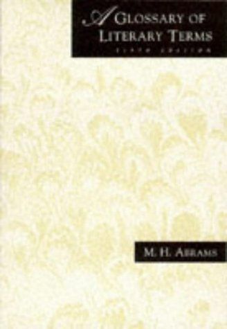 A glossary of literary terms cover