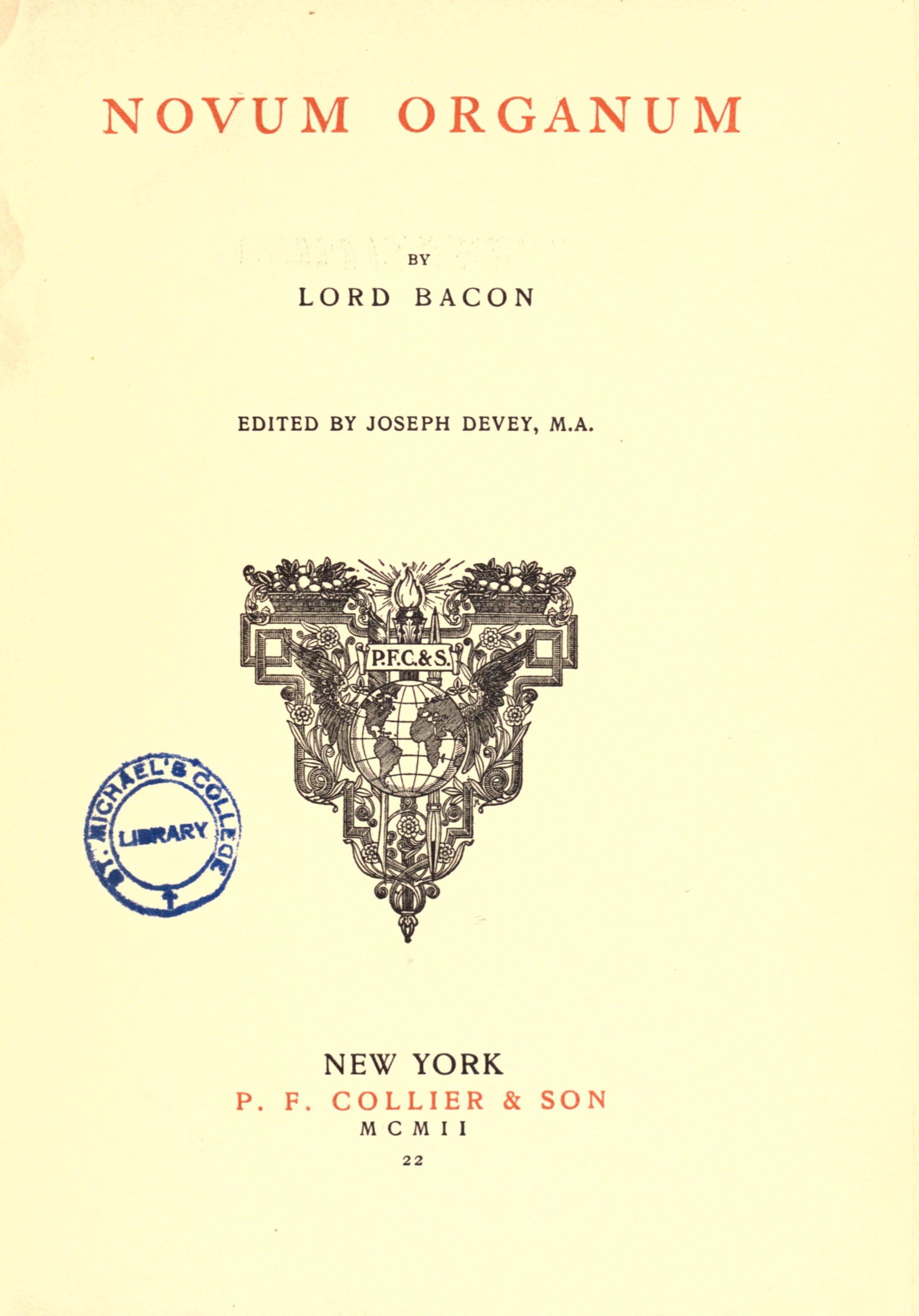 Novum organum cover