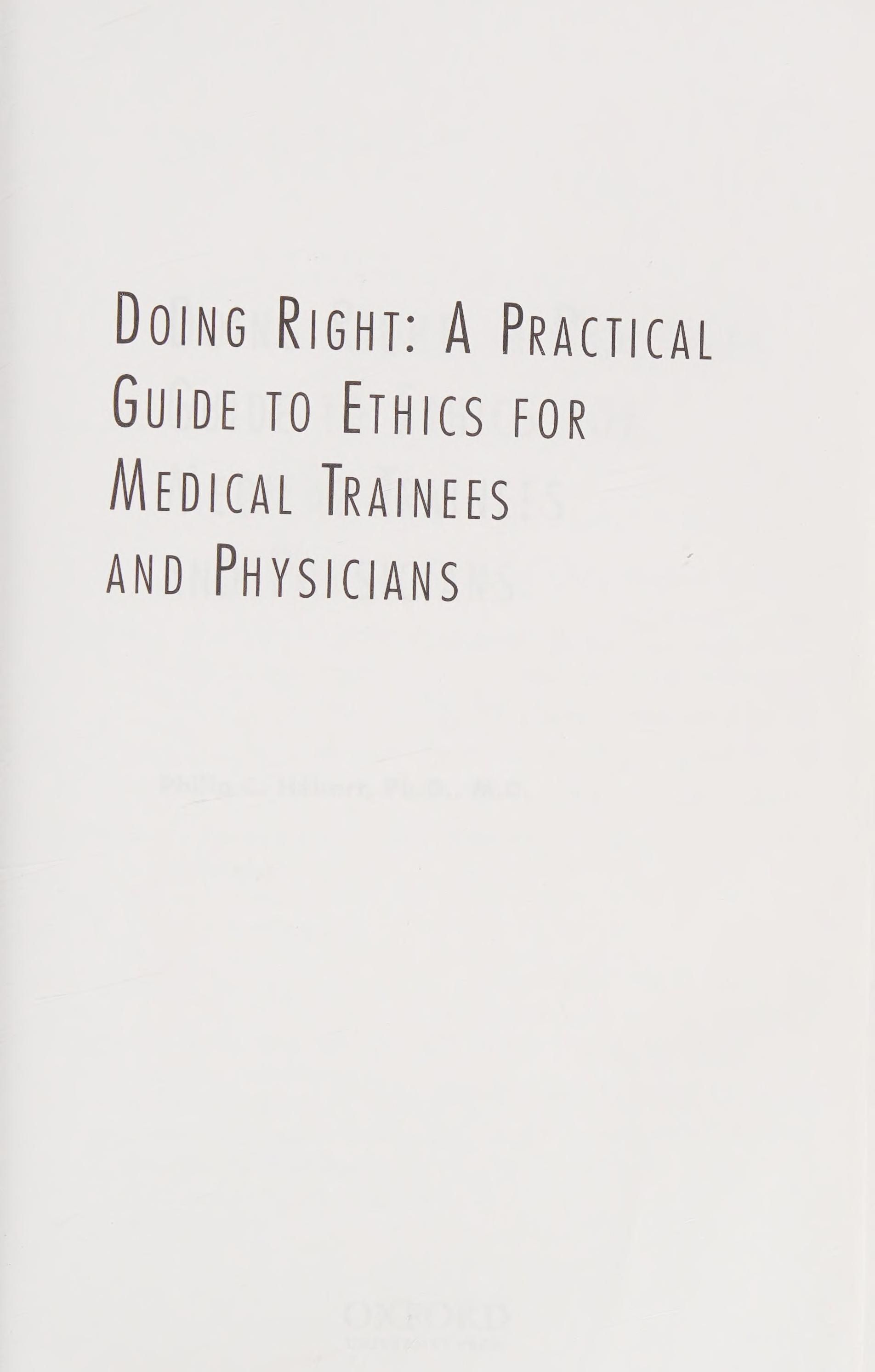 Doing right cover