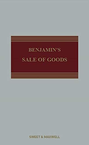 Benjamin's Sale of Goods. 11th ed cover