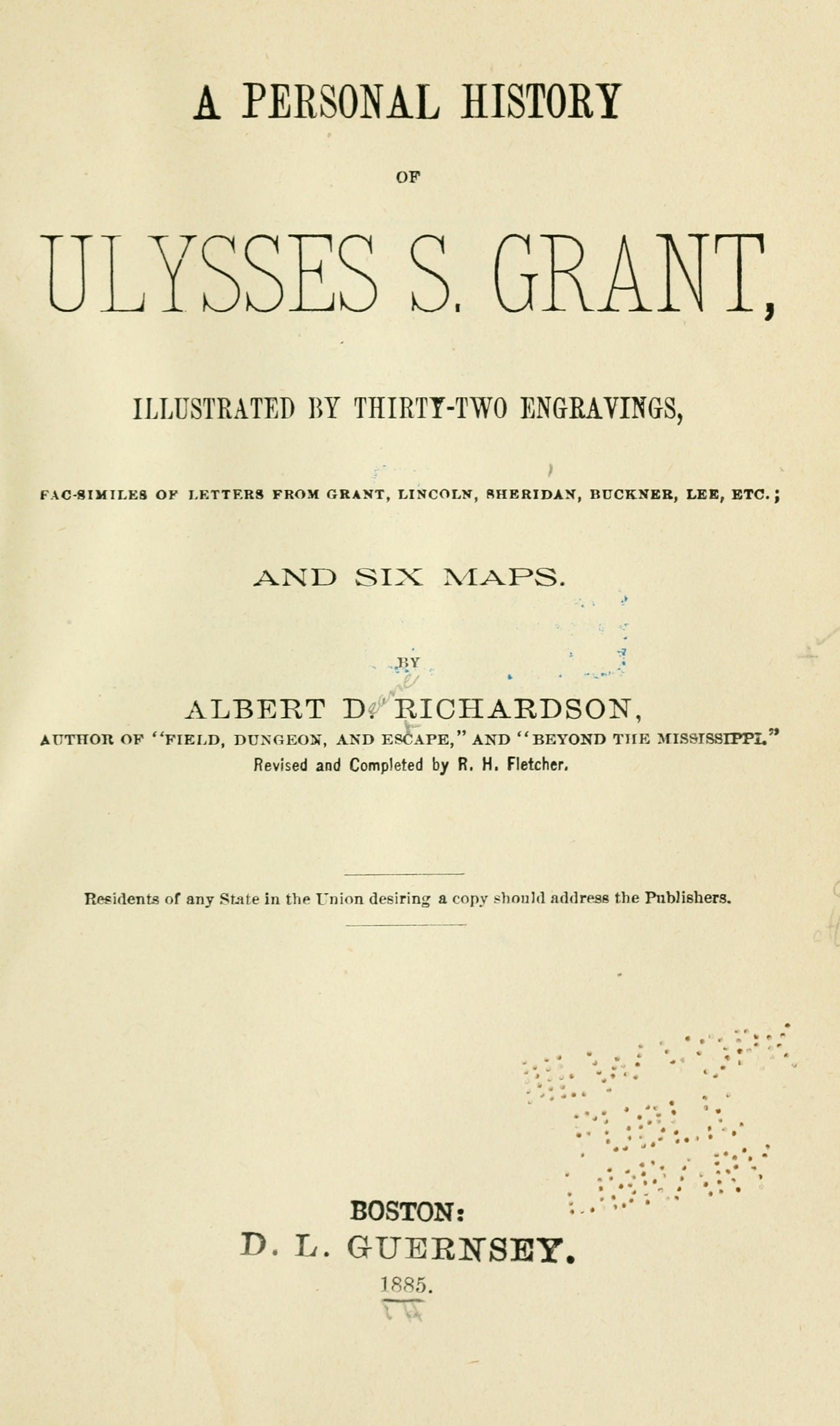 A personal history of Ulysses S. Grant 封面