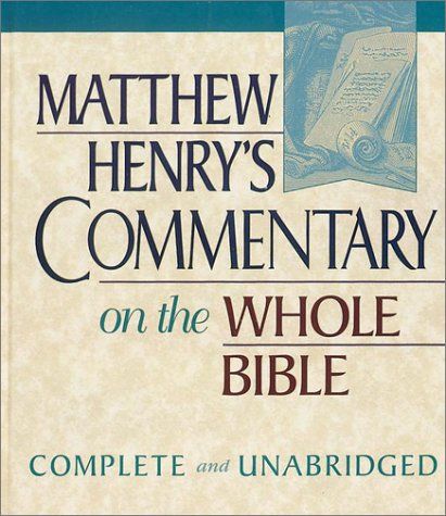 Matthew Henry's Commentary on the Whole Bible cover