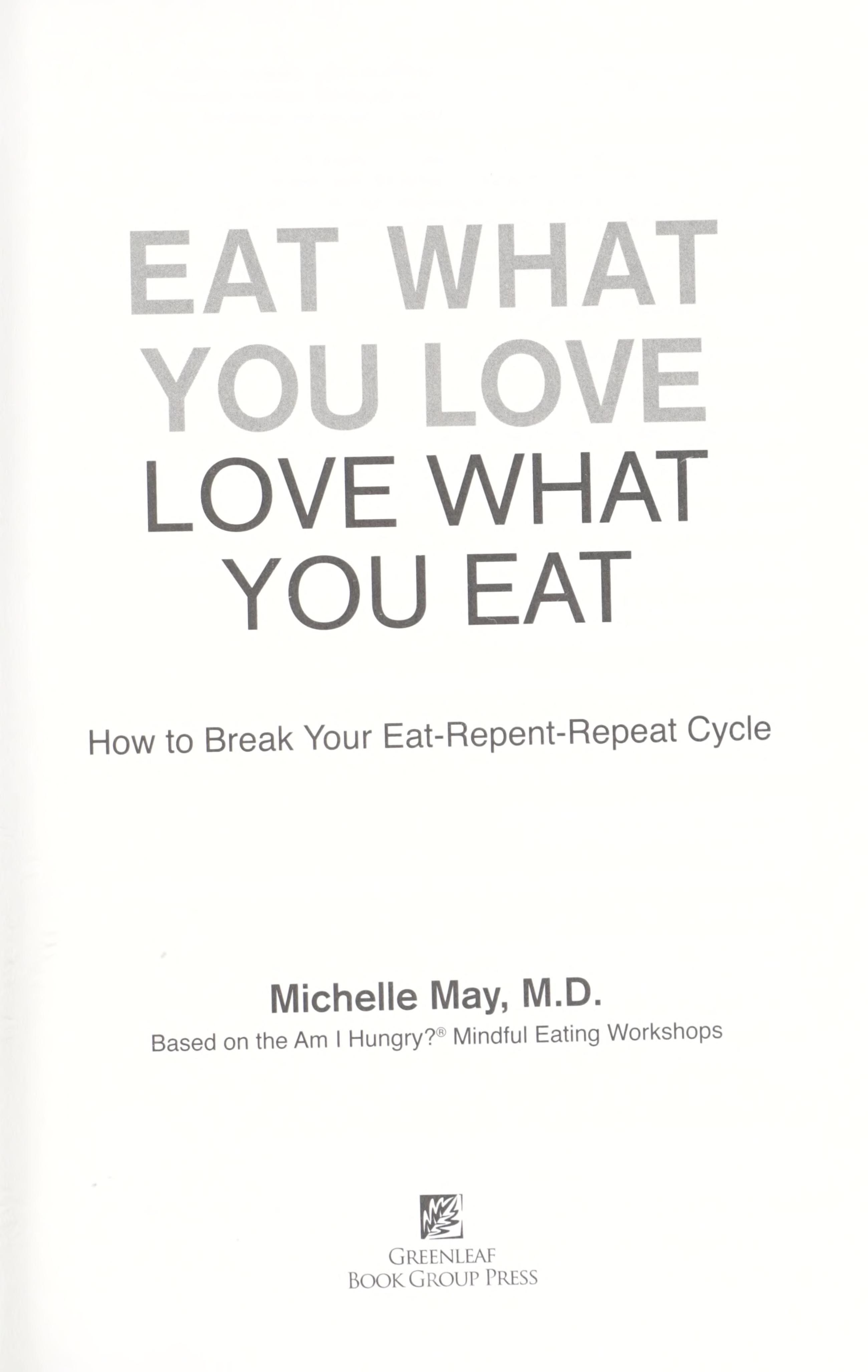 Eat what you love cover