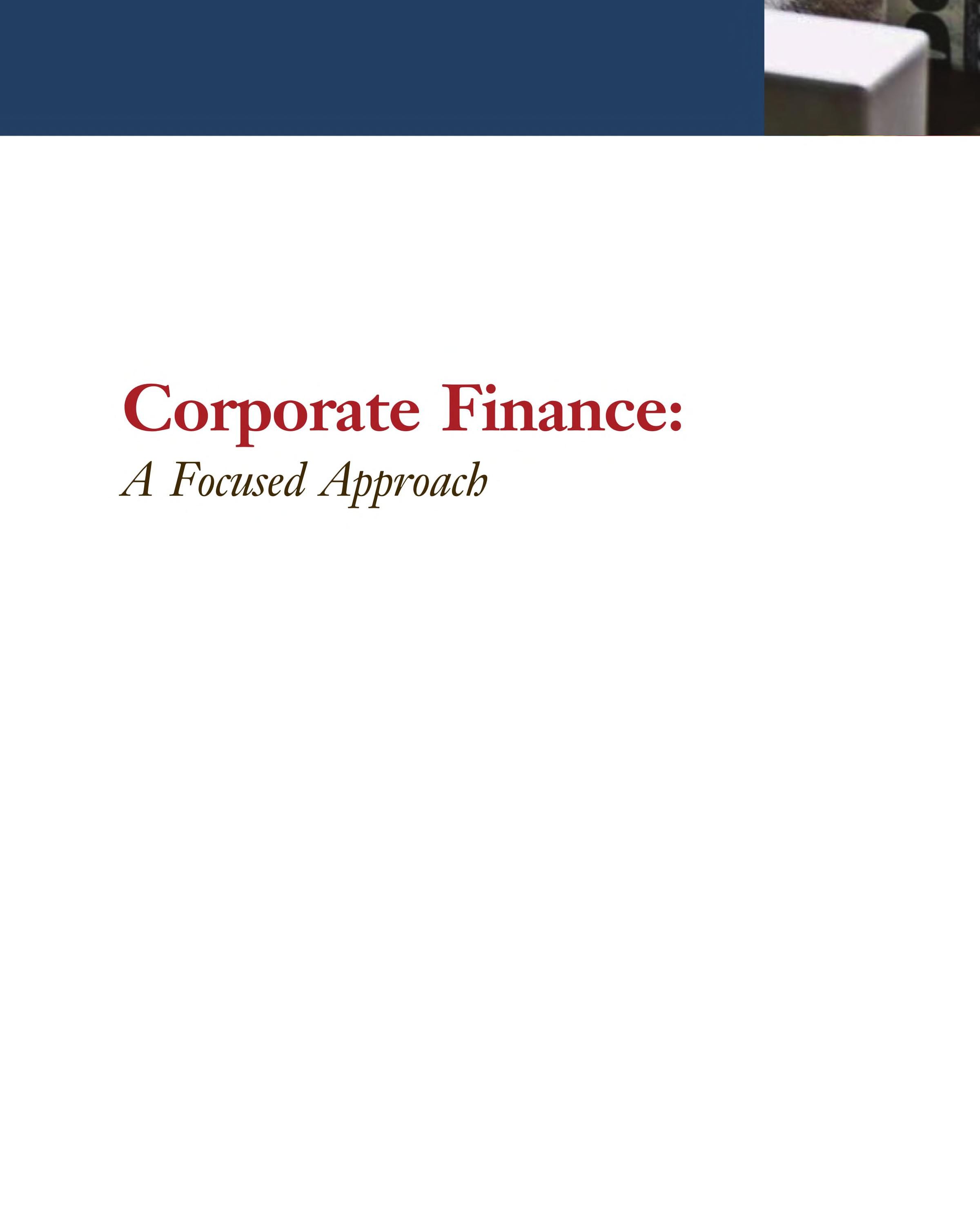 Corporate finance cover