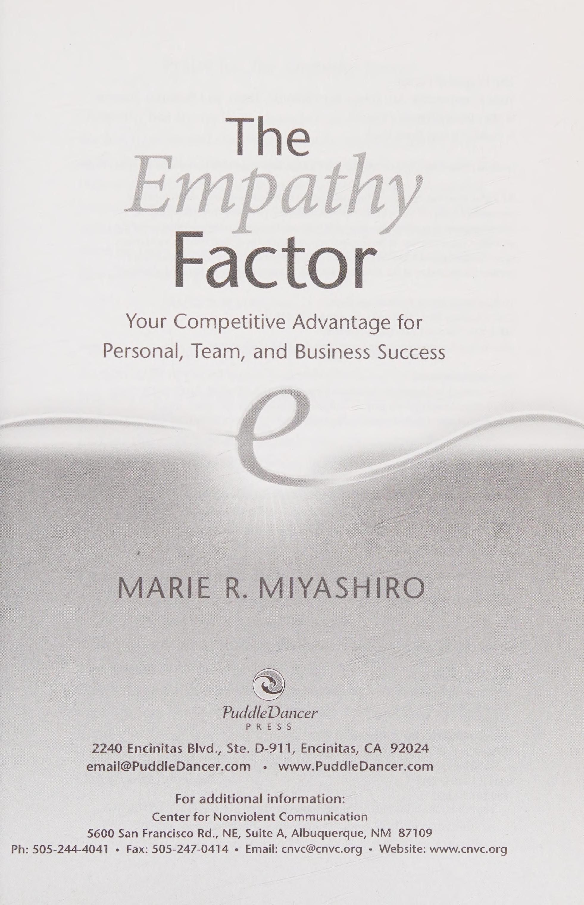 The empathy factor cover