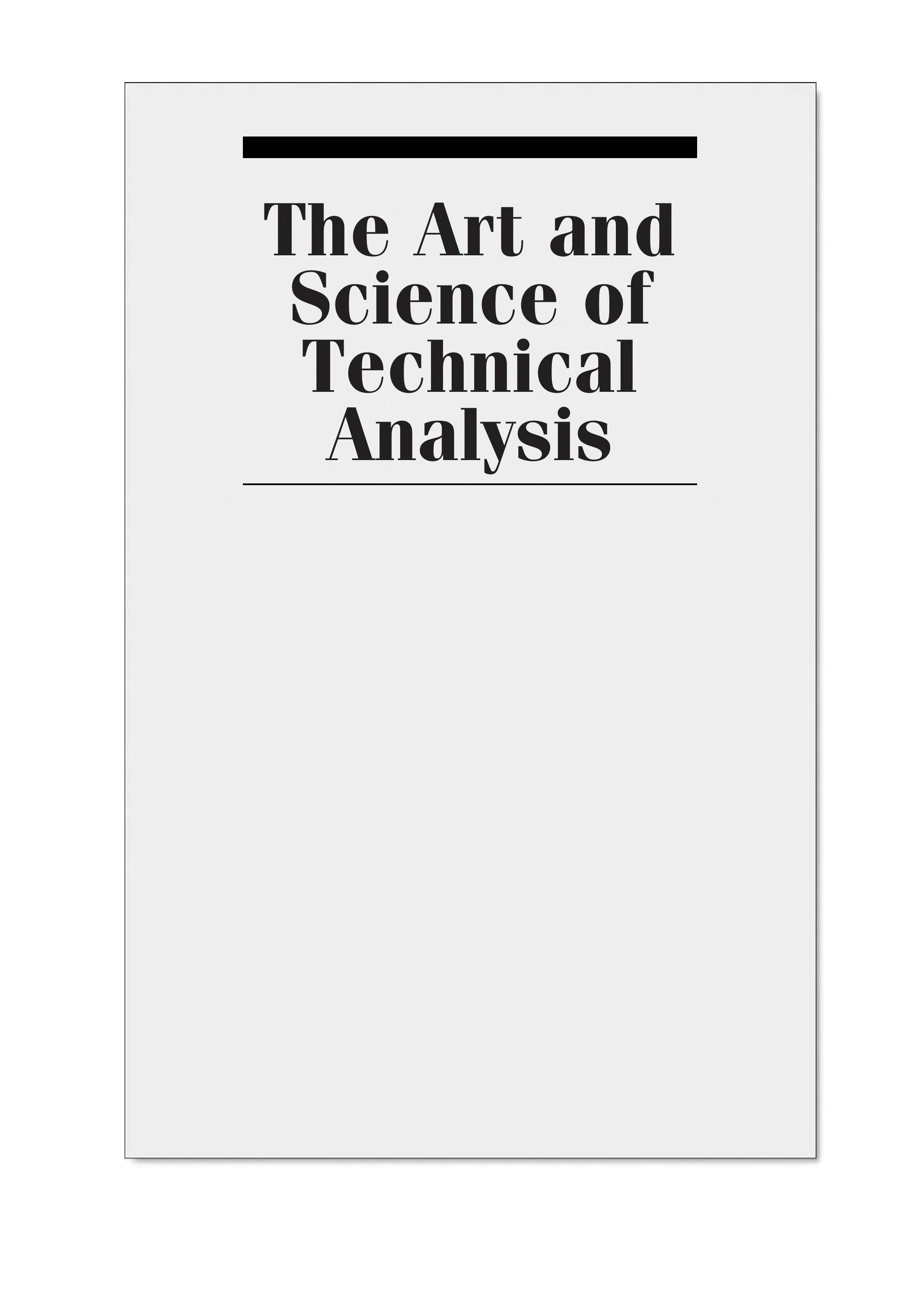 The art and science of technical analysis cover