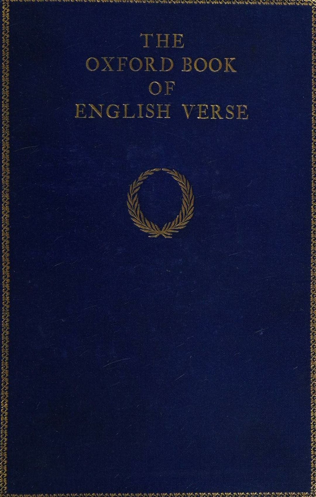 The Oxford book of English verse, 1250-1900 cover