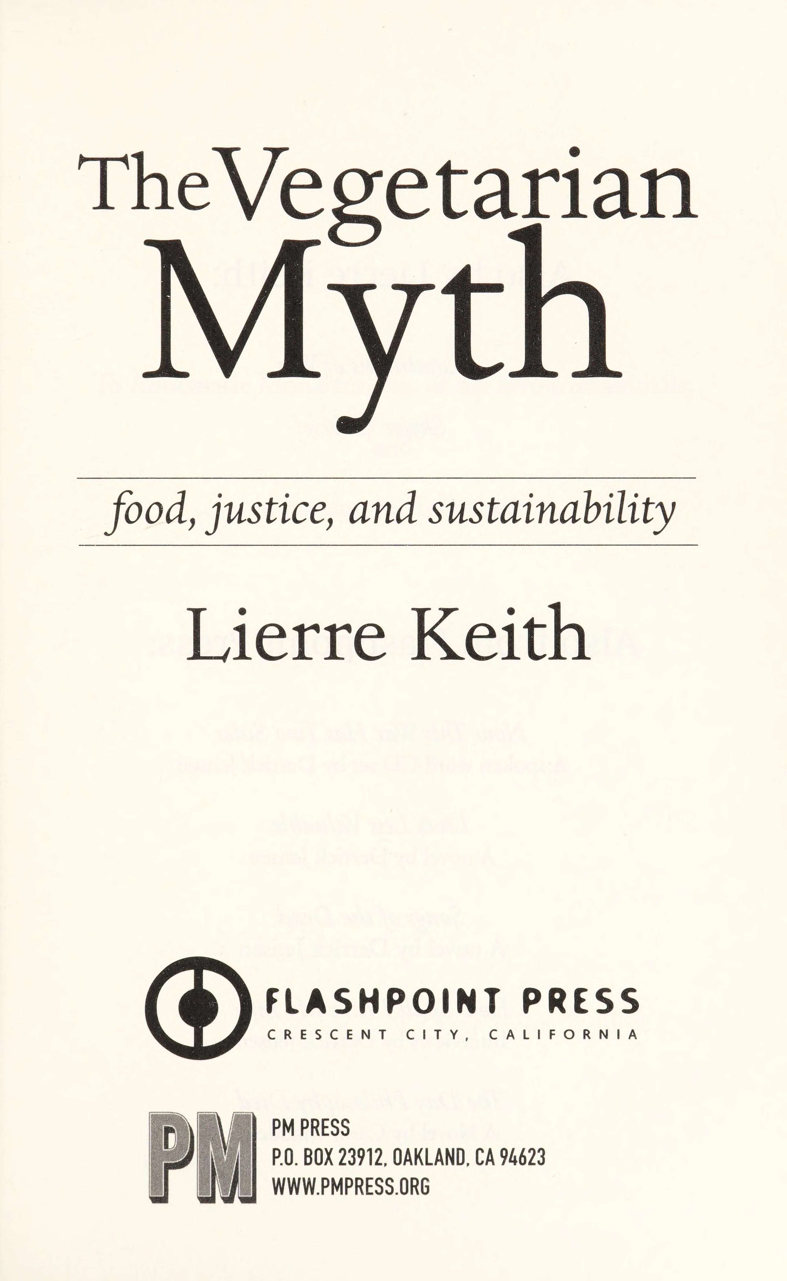The Vegetarian Myth cover