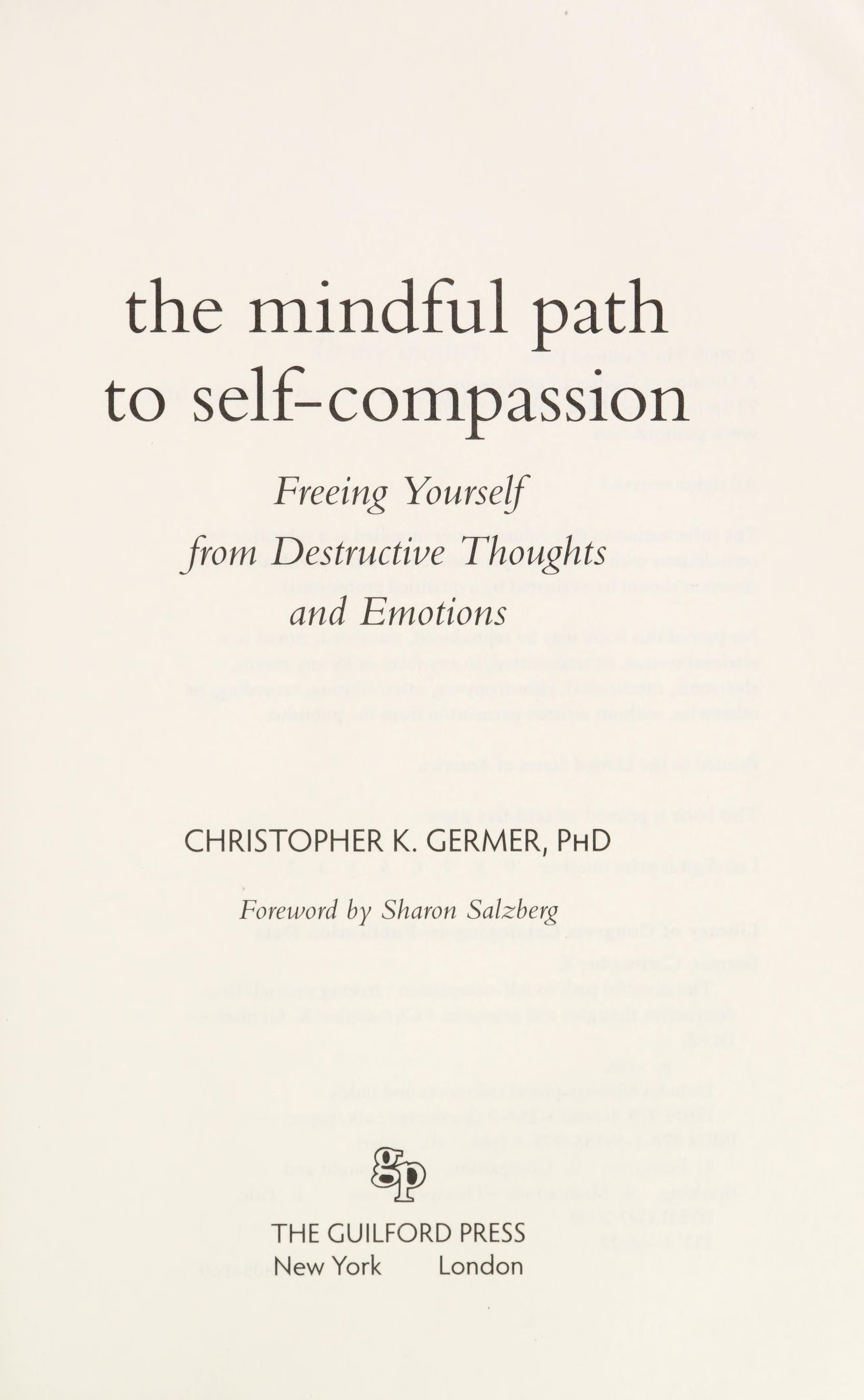 The mindful path to self-compassion cover