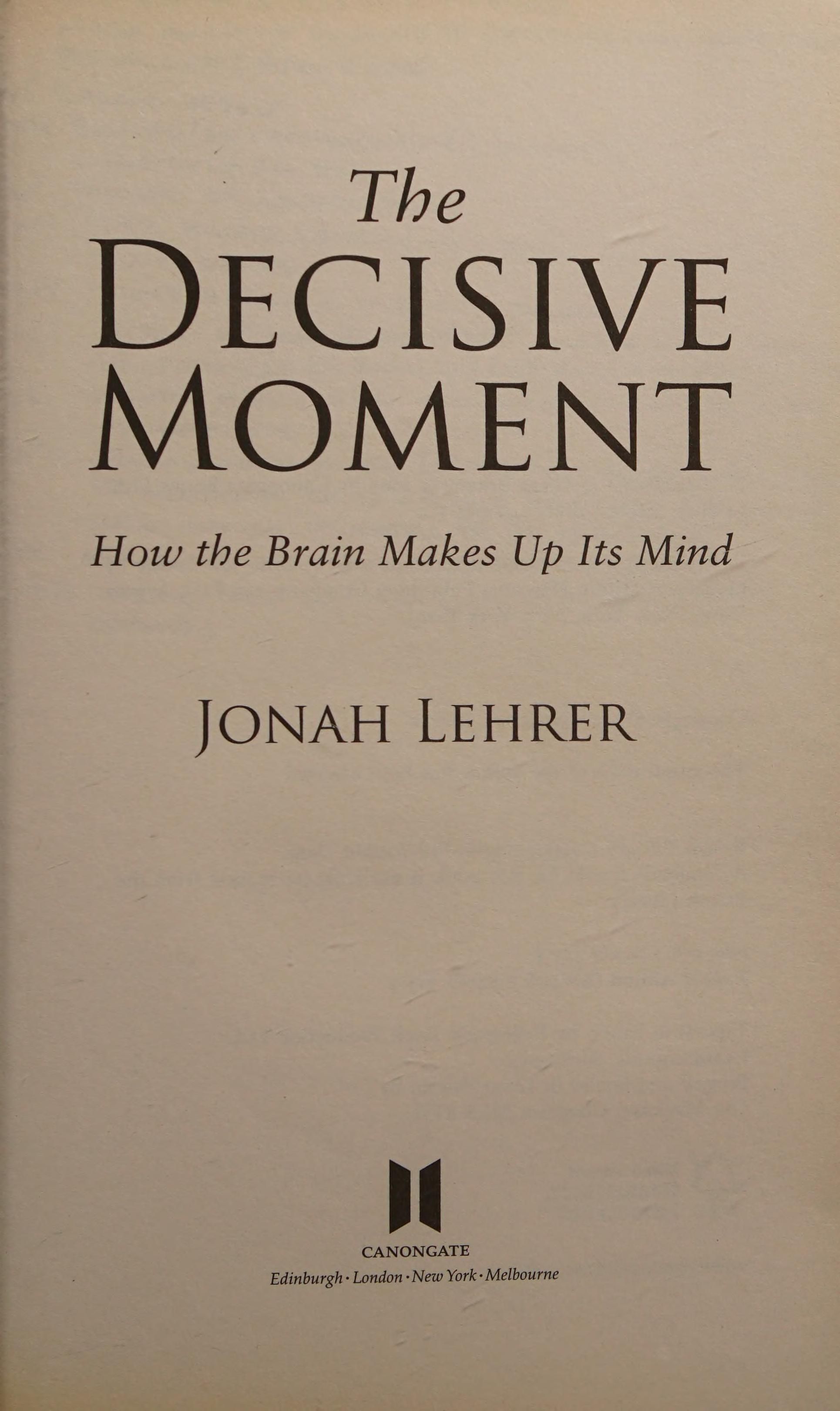 The Decisive Moment cover