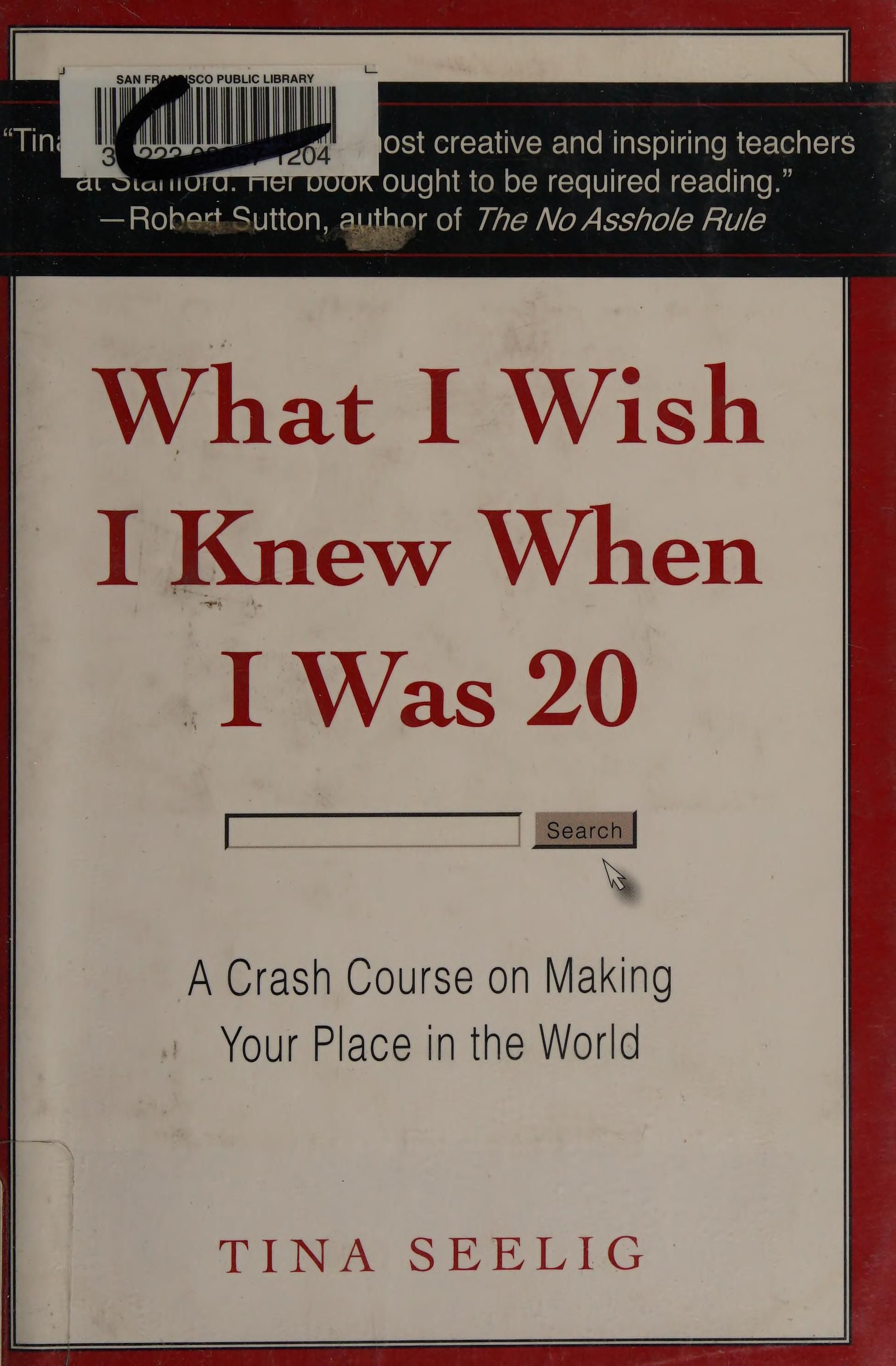 What I wish I knew when I was 20 cover