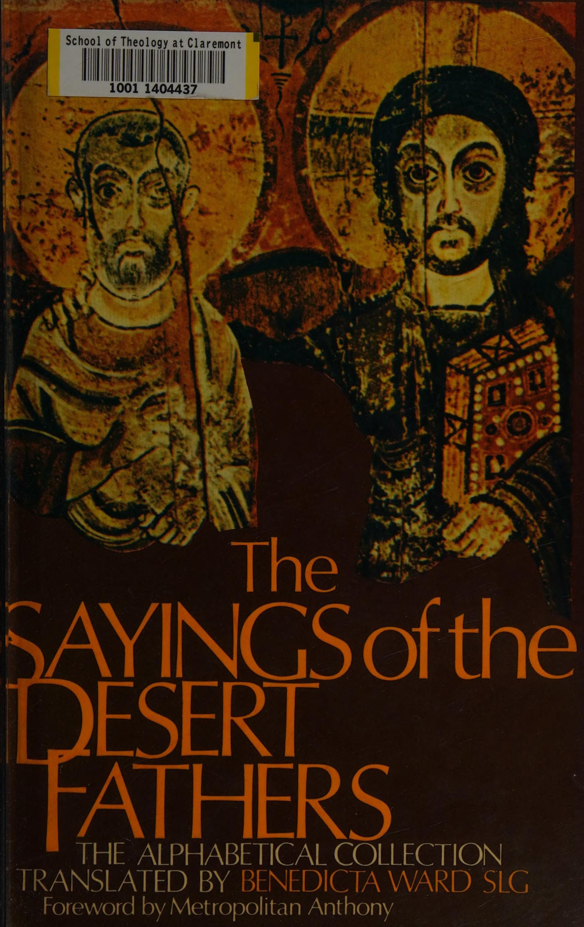 The sayings of the Desert Fathers cover