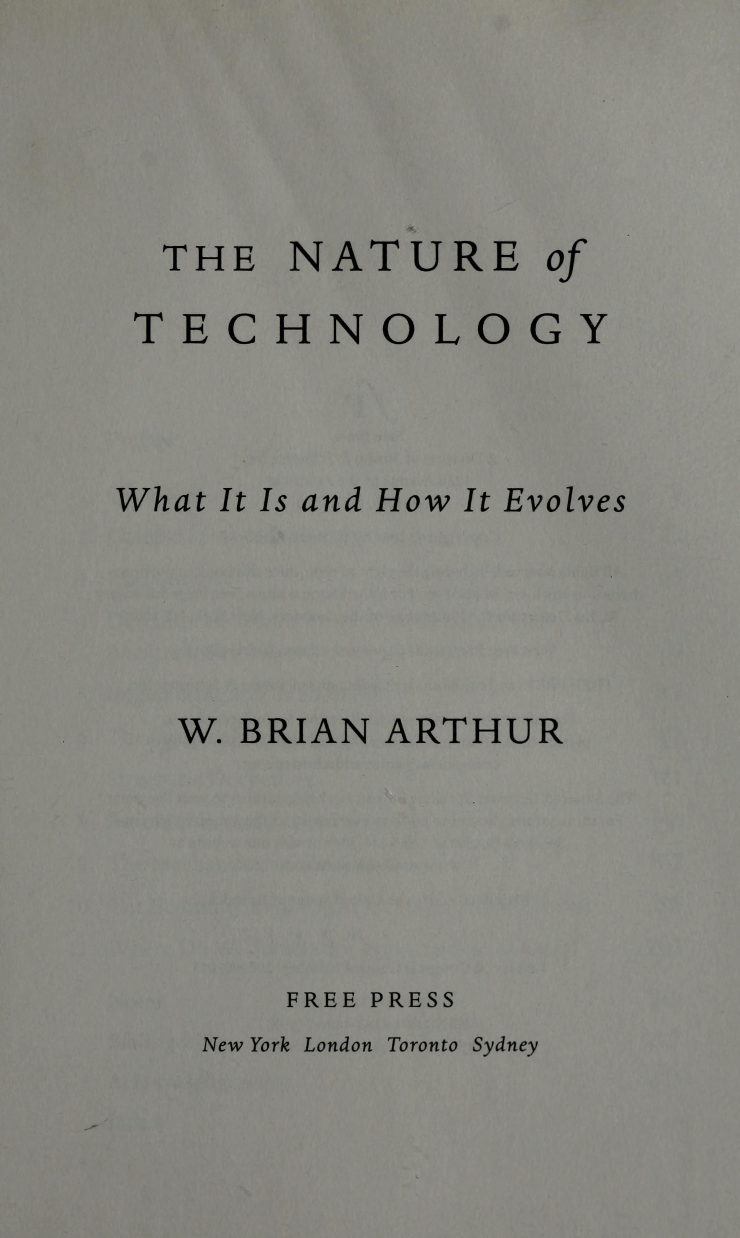 The nature of technology cover