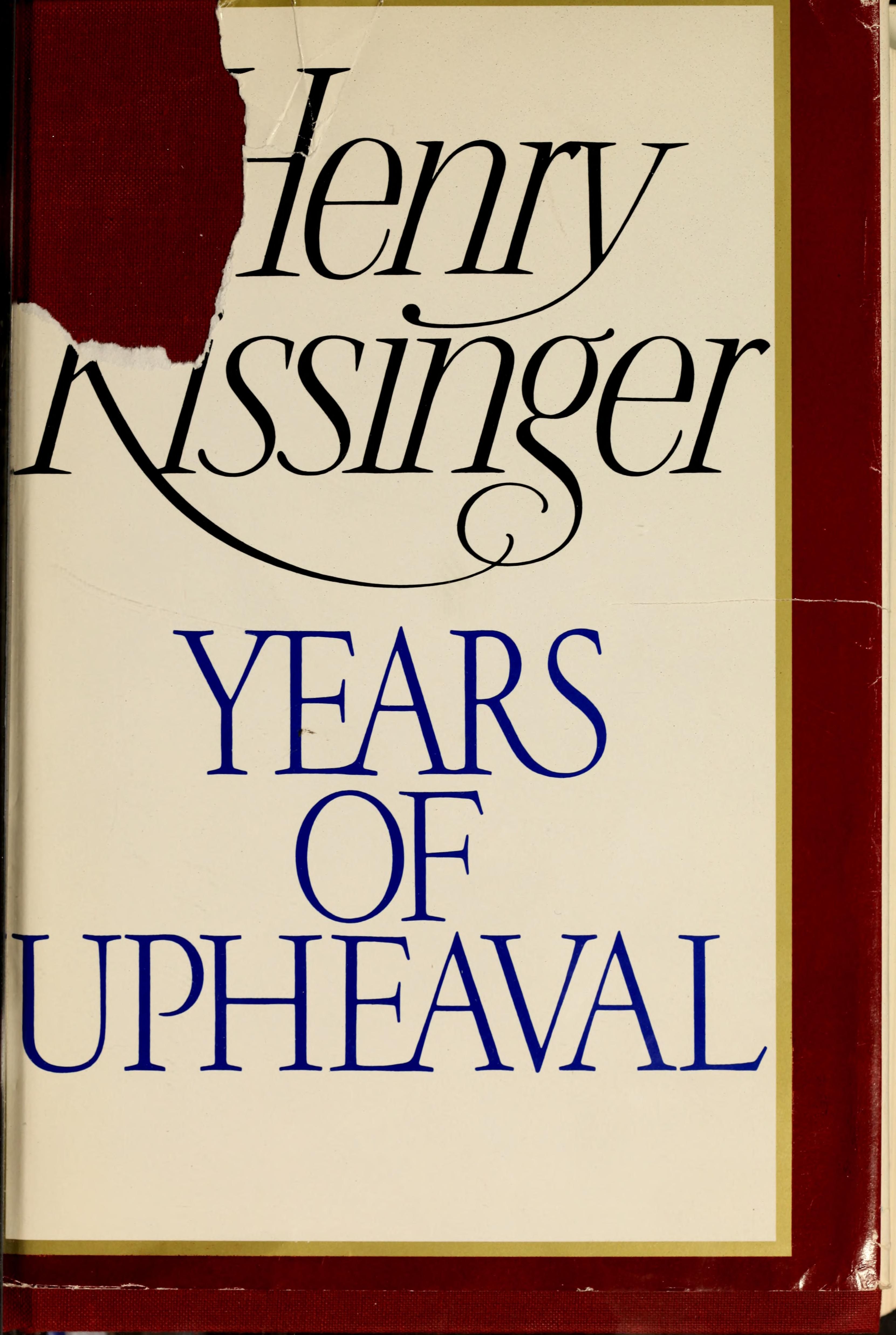 Years of upheaval cover