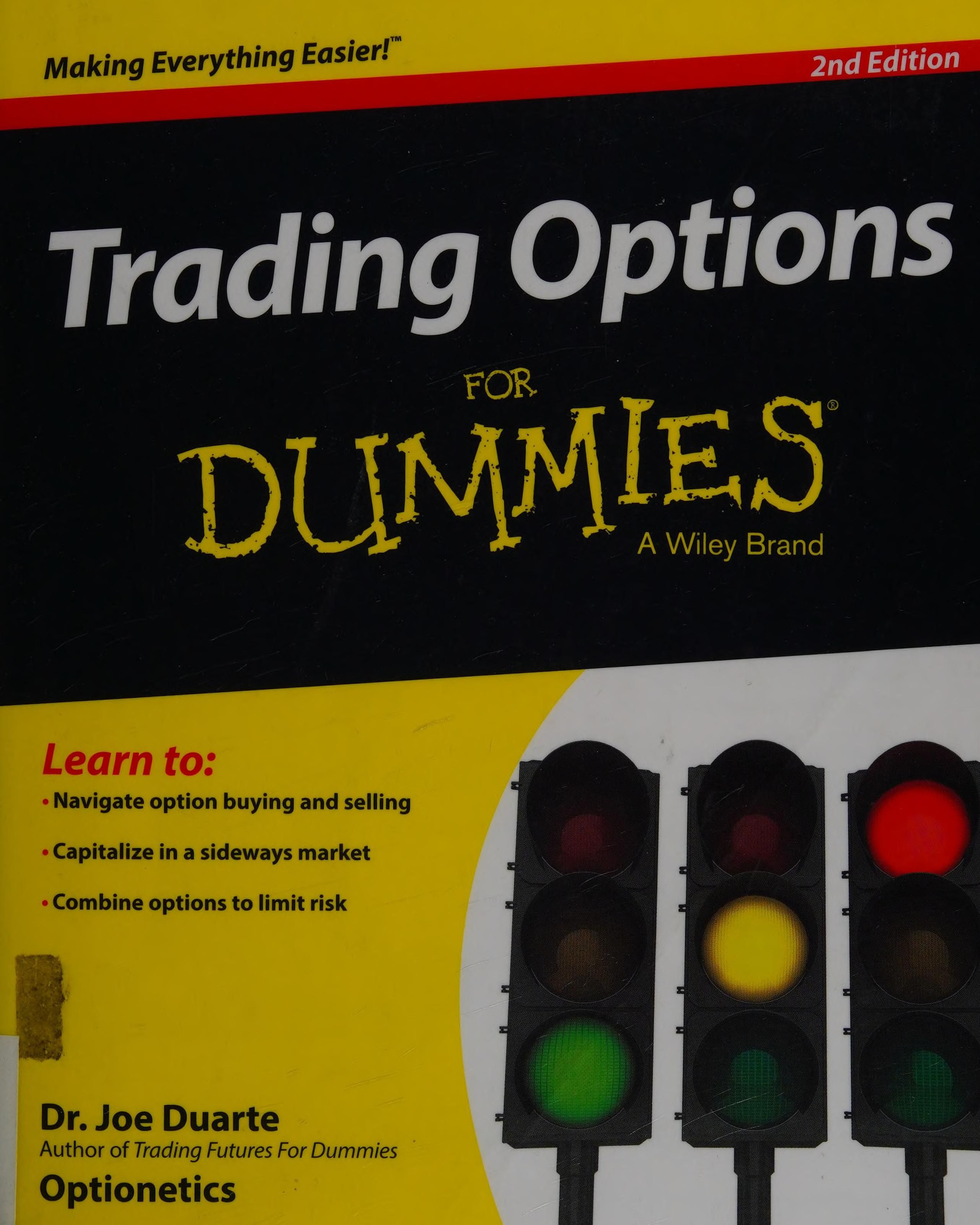 Trading options for dummies cover