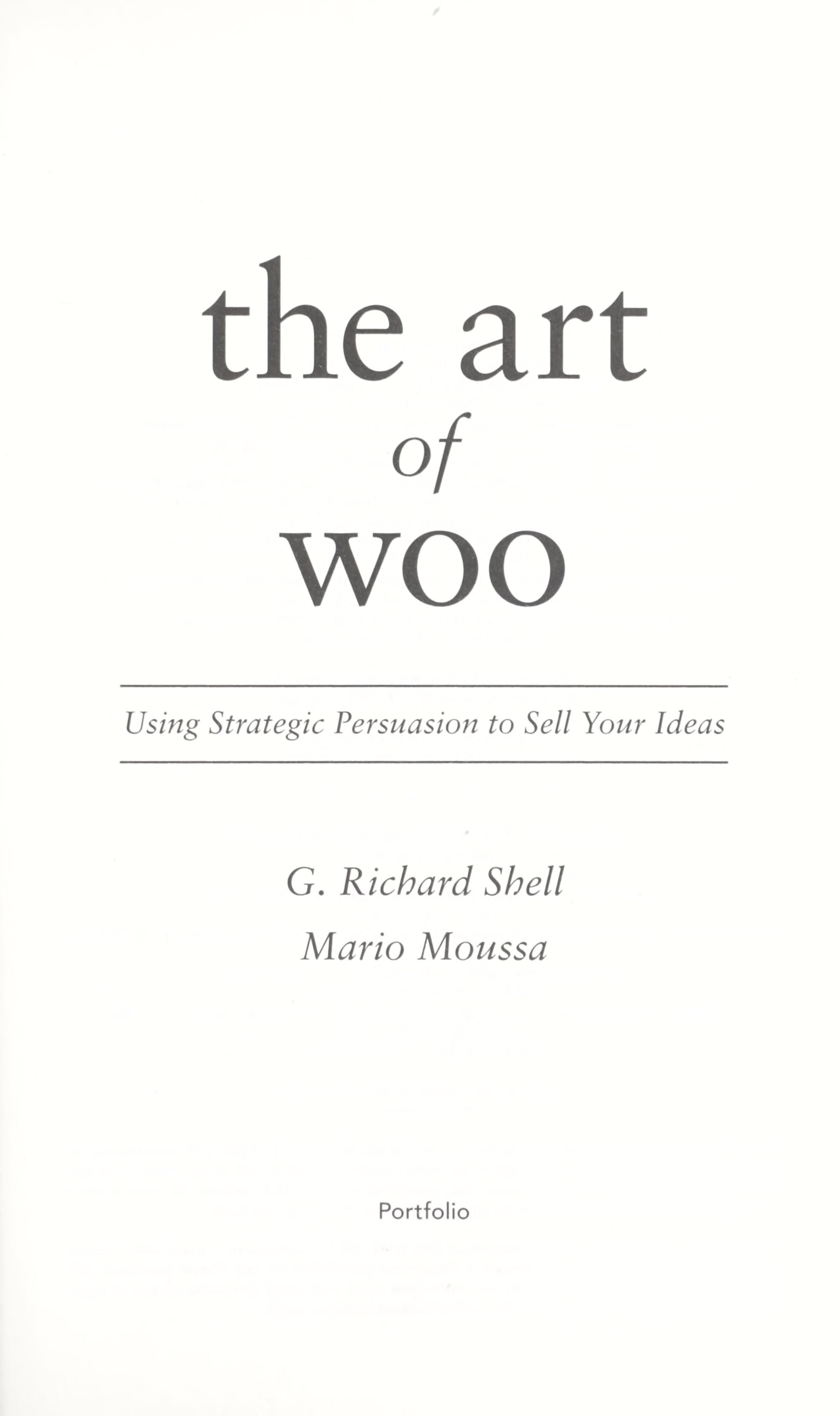 The art of woo cover